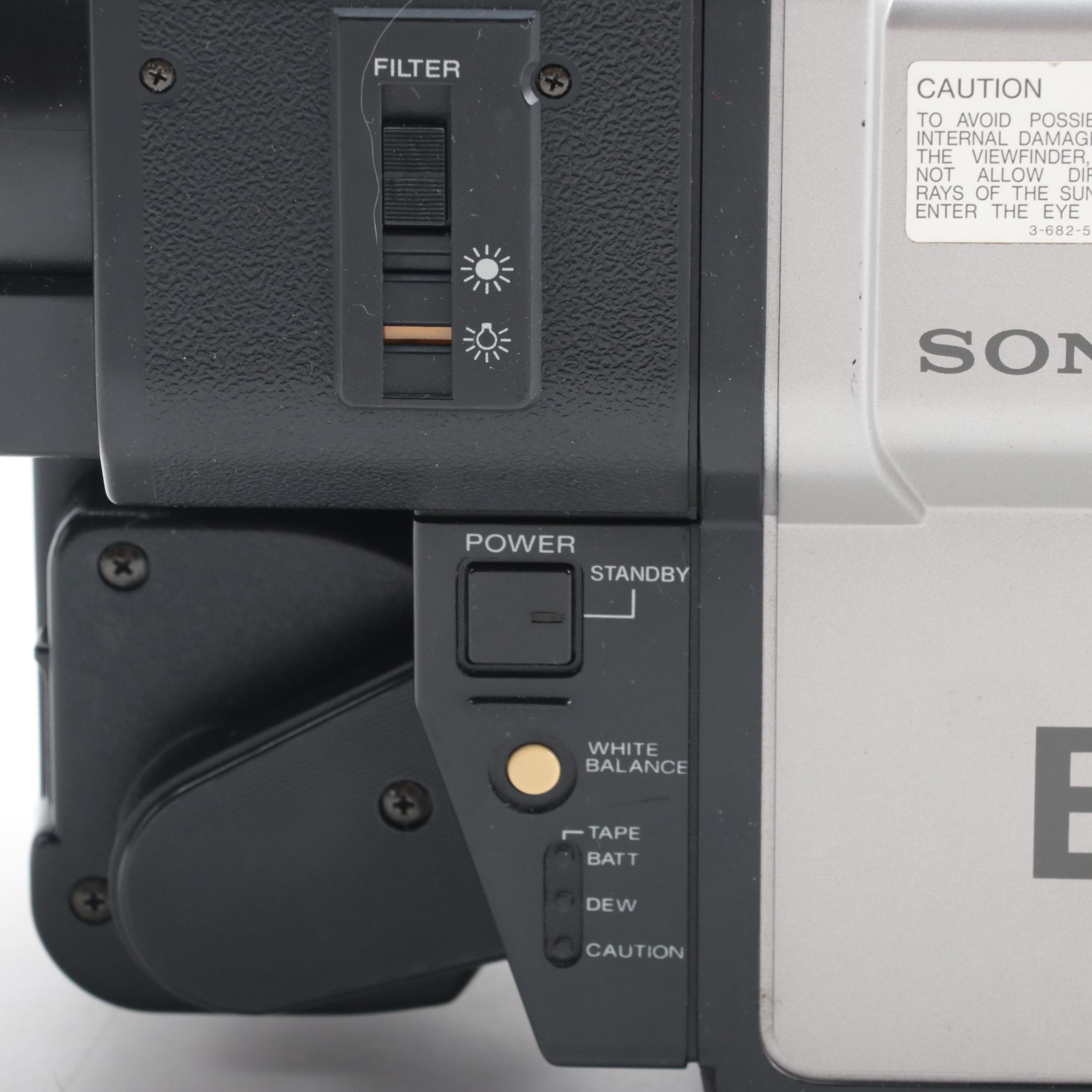 Sony Betamovie No. BMC-110 Video Camera and Case, 1980s