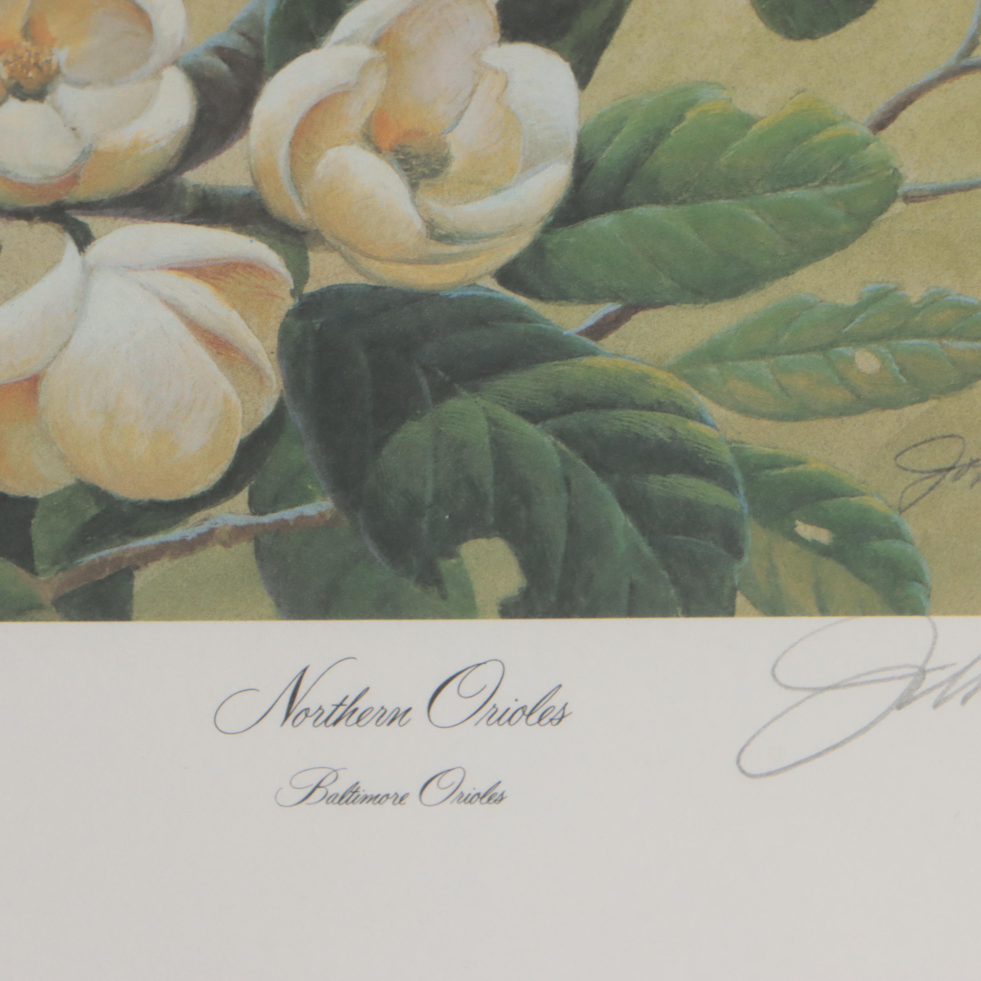 John A. Ruthven Offset Lithograph "Northern Orioles," 1992