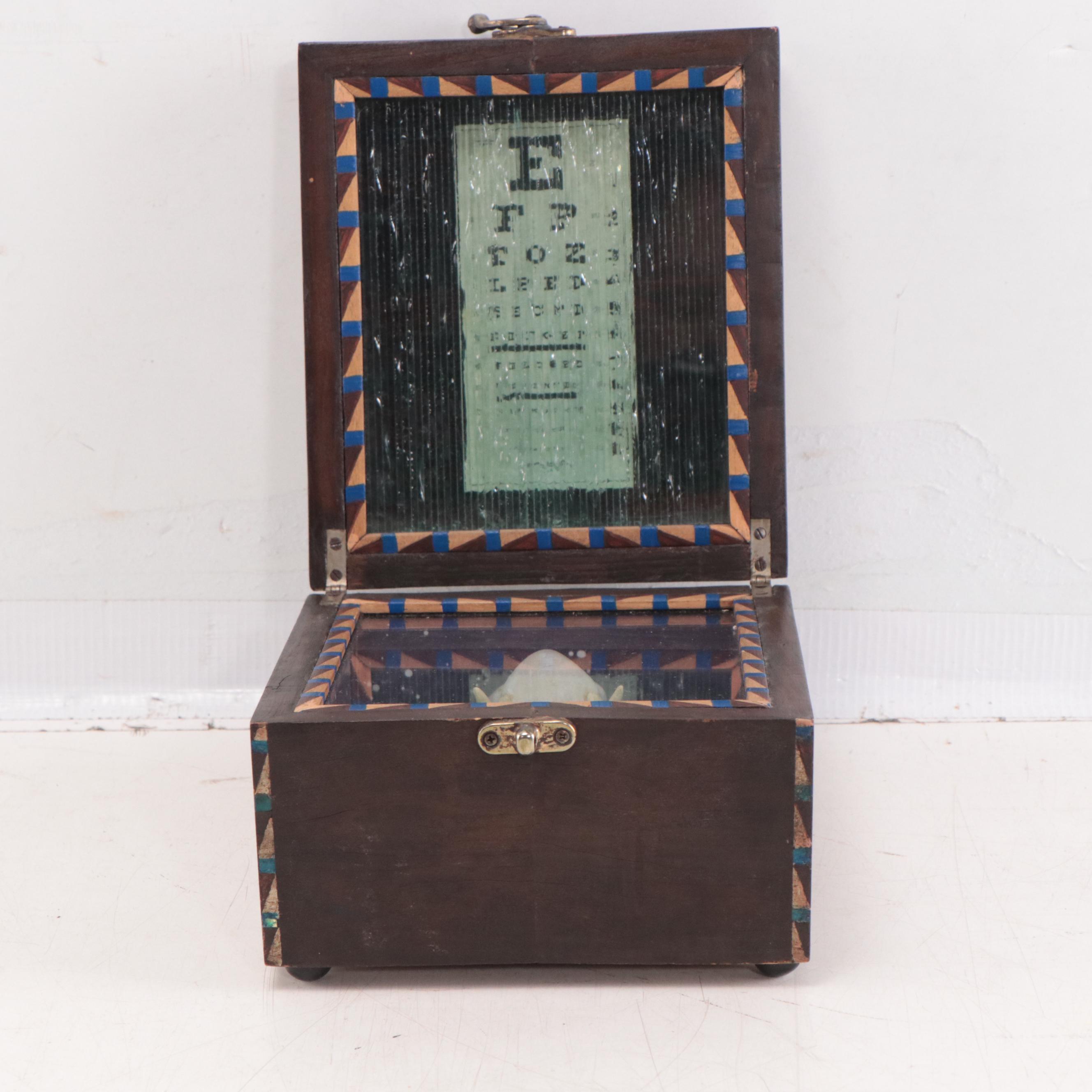 Terry Boyle Mixed Media Box Sculpture "Great White Elephant," Circa 2000