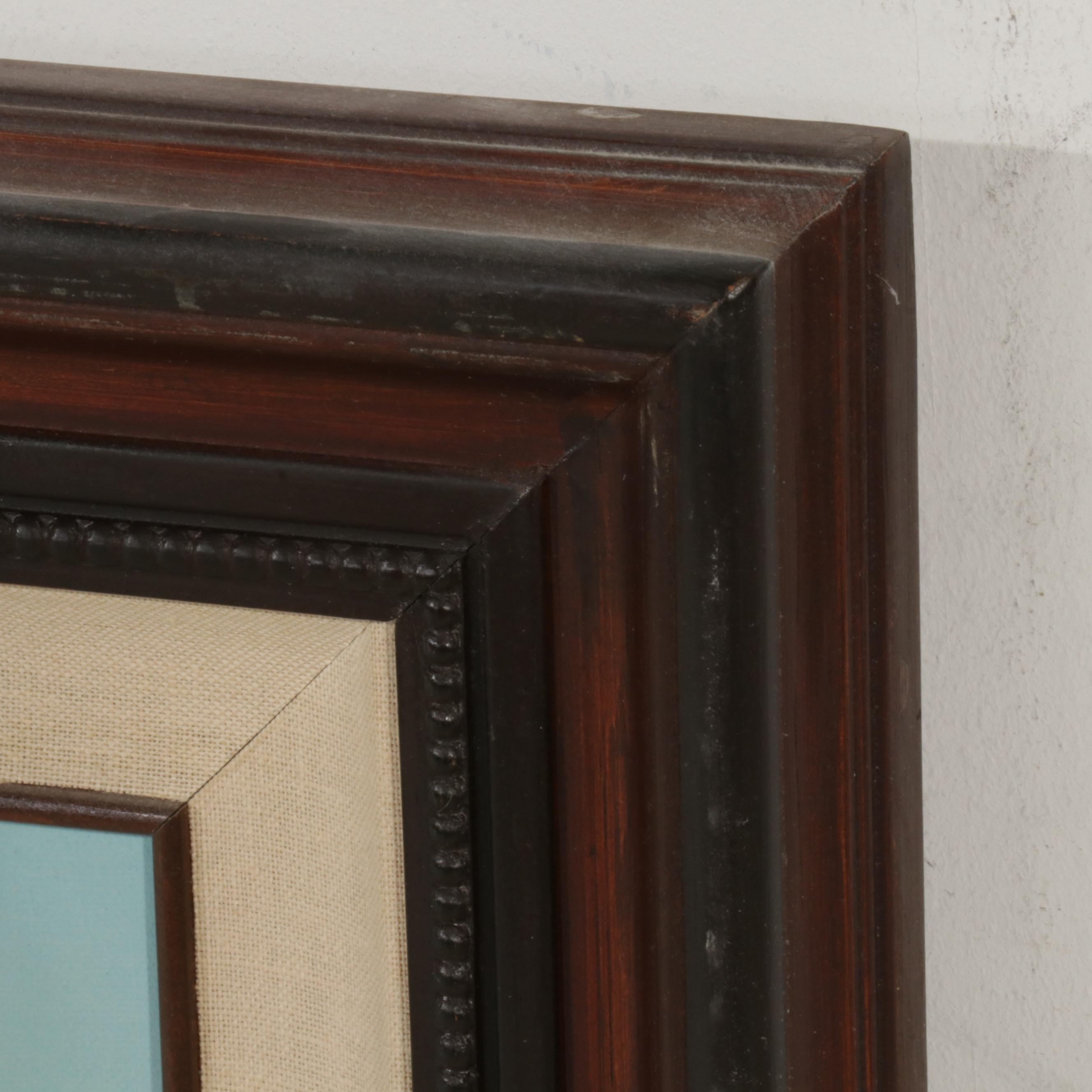 W. Abrams Seascape Oil Painting of Waves Crashing on Beach