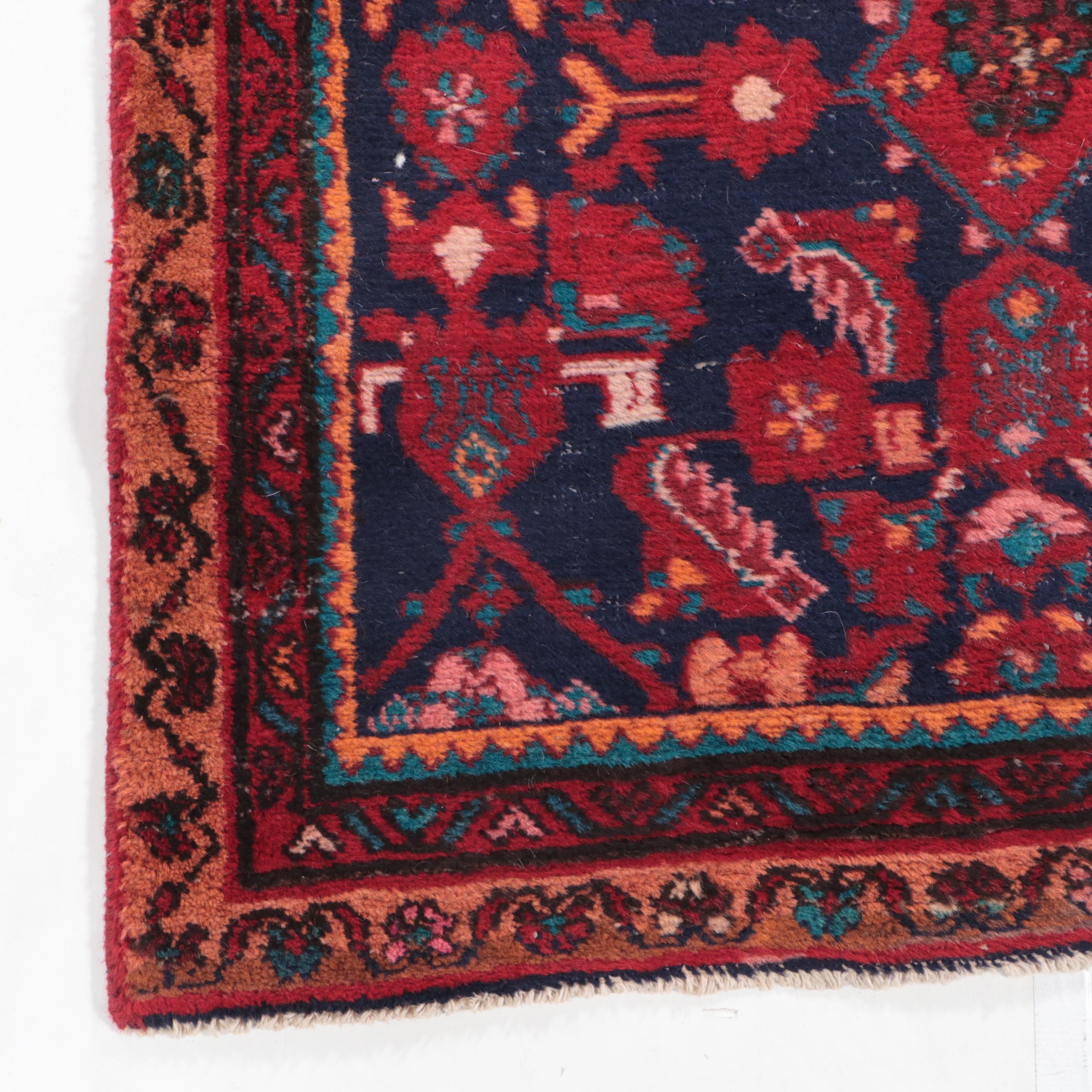 3'4 x 13'1 Hand-Knotted Persian Hamadan Long Rug