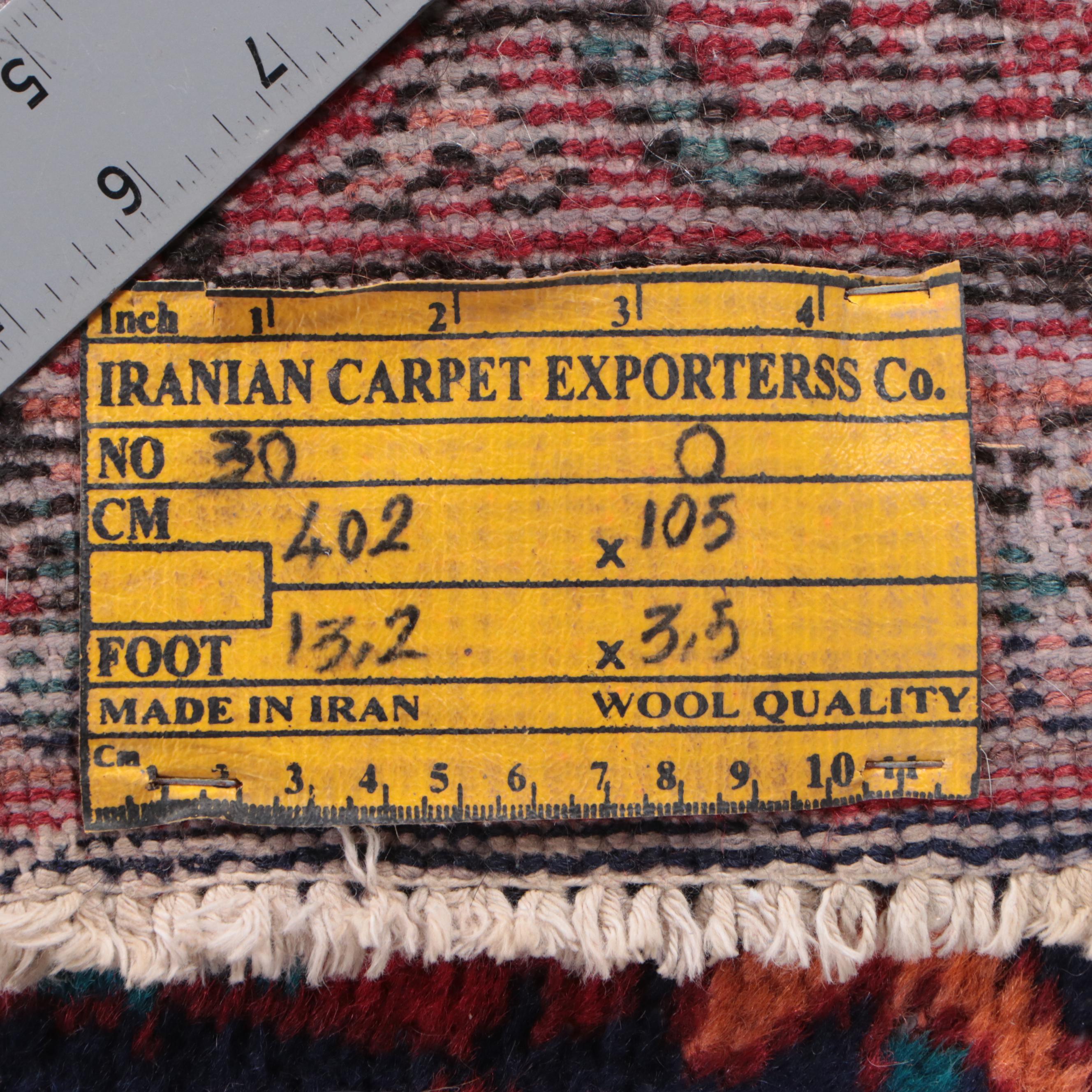 3'4 x 13'1 Hand-Knotted Persian Hamadan Long Rug