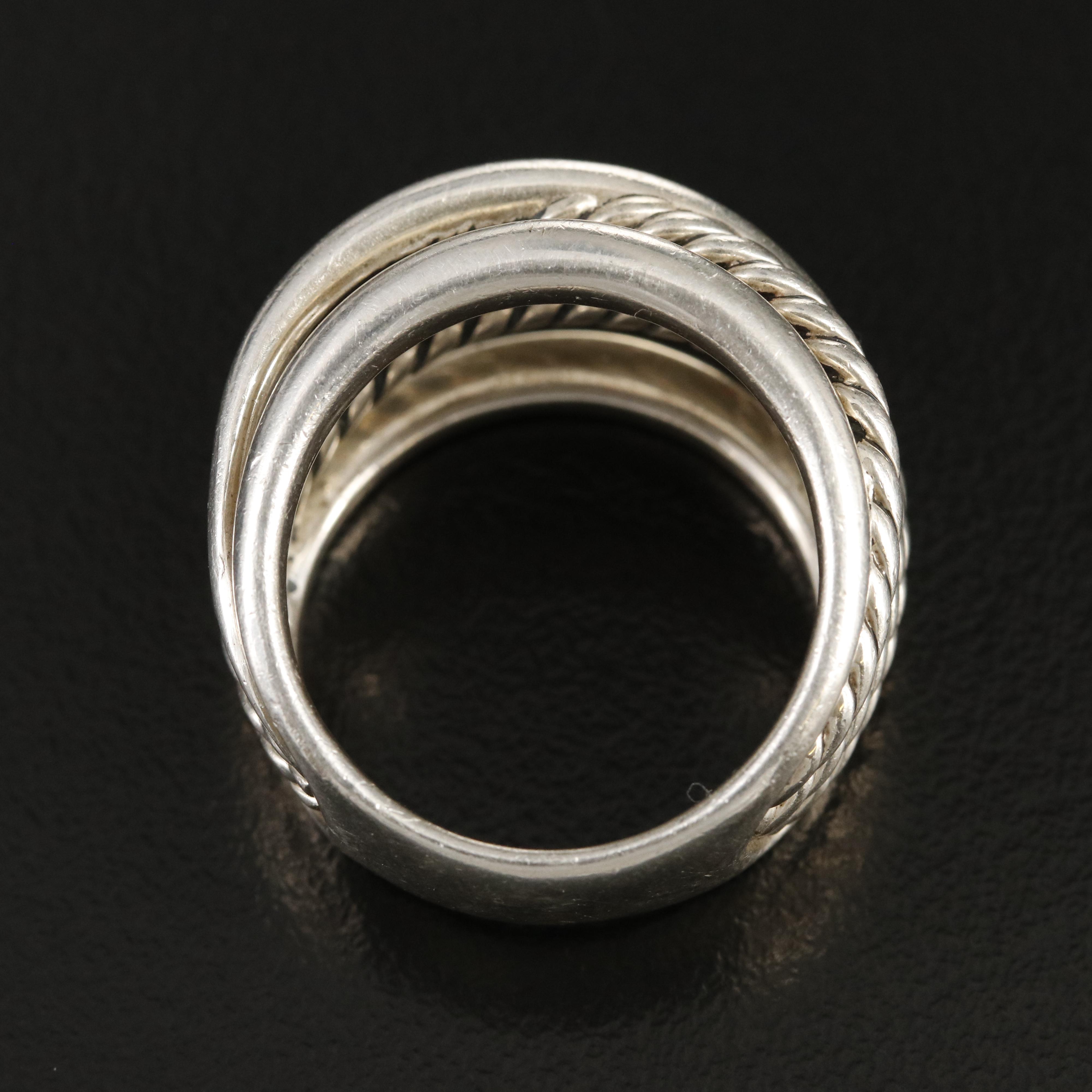 David Yurman "Crossover" Sterling Ring