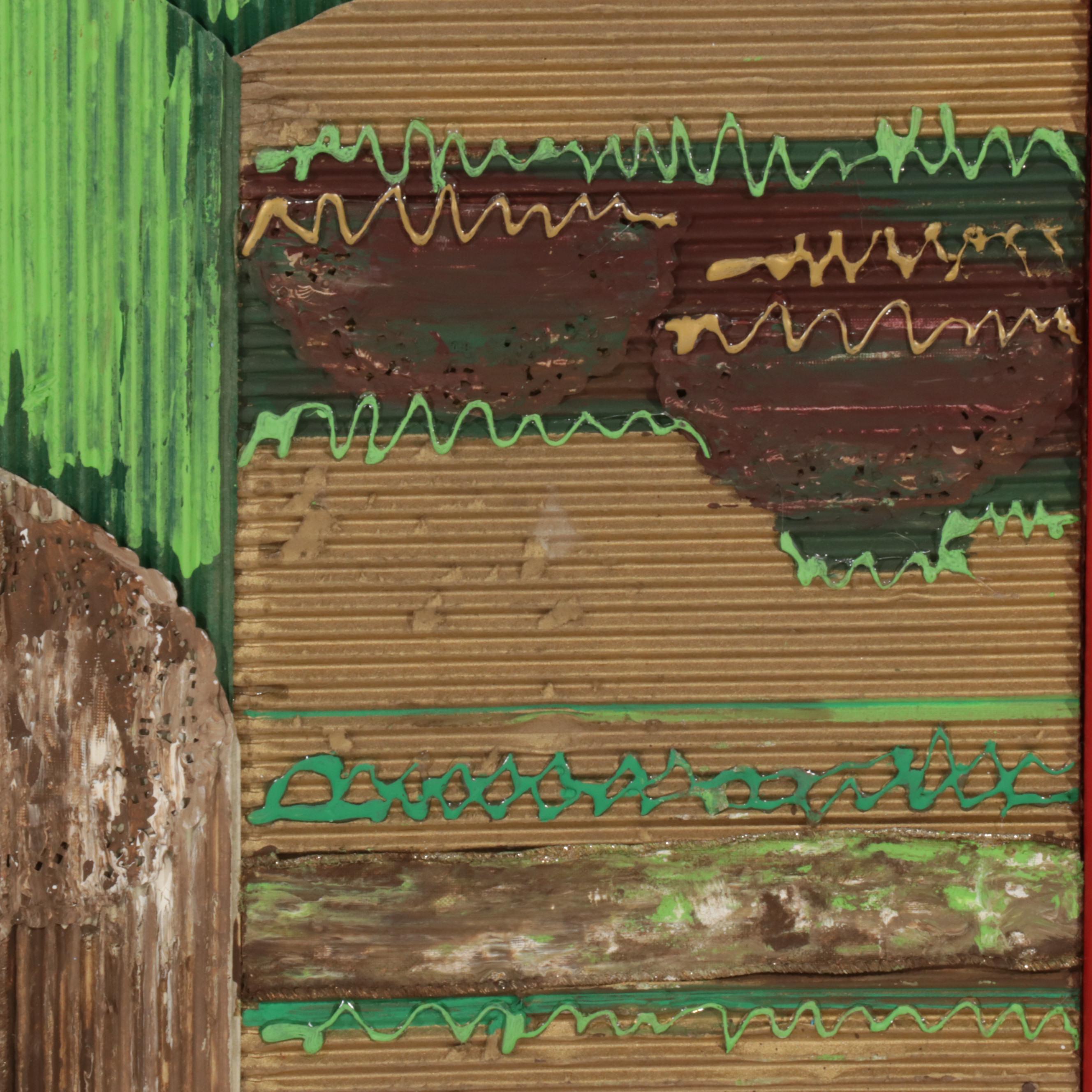 Cheri Clem Mixed Media Painting "American Farmland," 2022