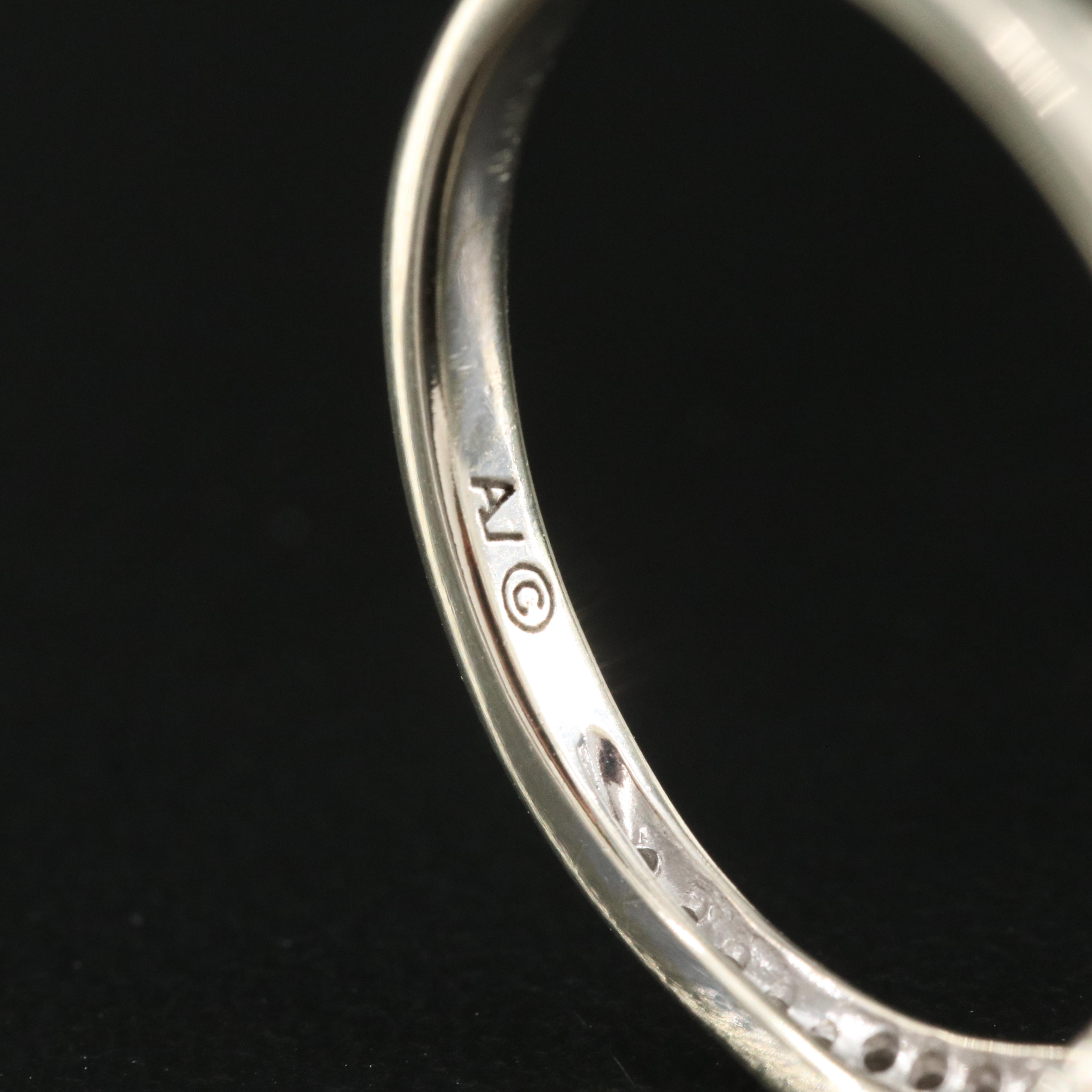 10K 1.00 CT Sapphire and Diamond Split Shank Ring