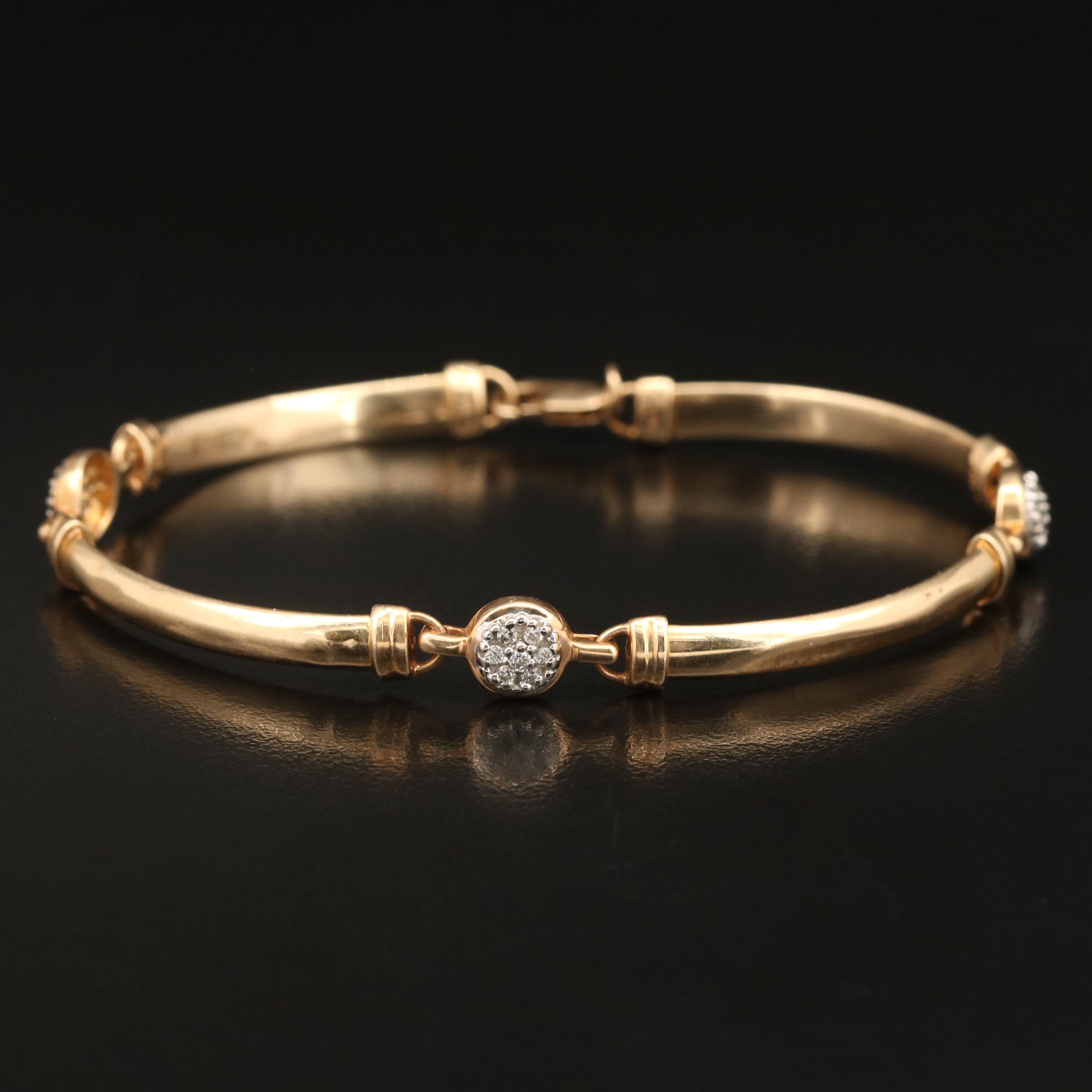 14K 0.25 CTW Diamond Bracelet