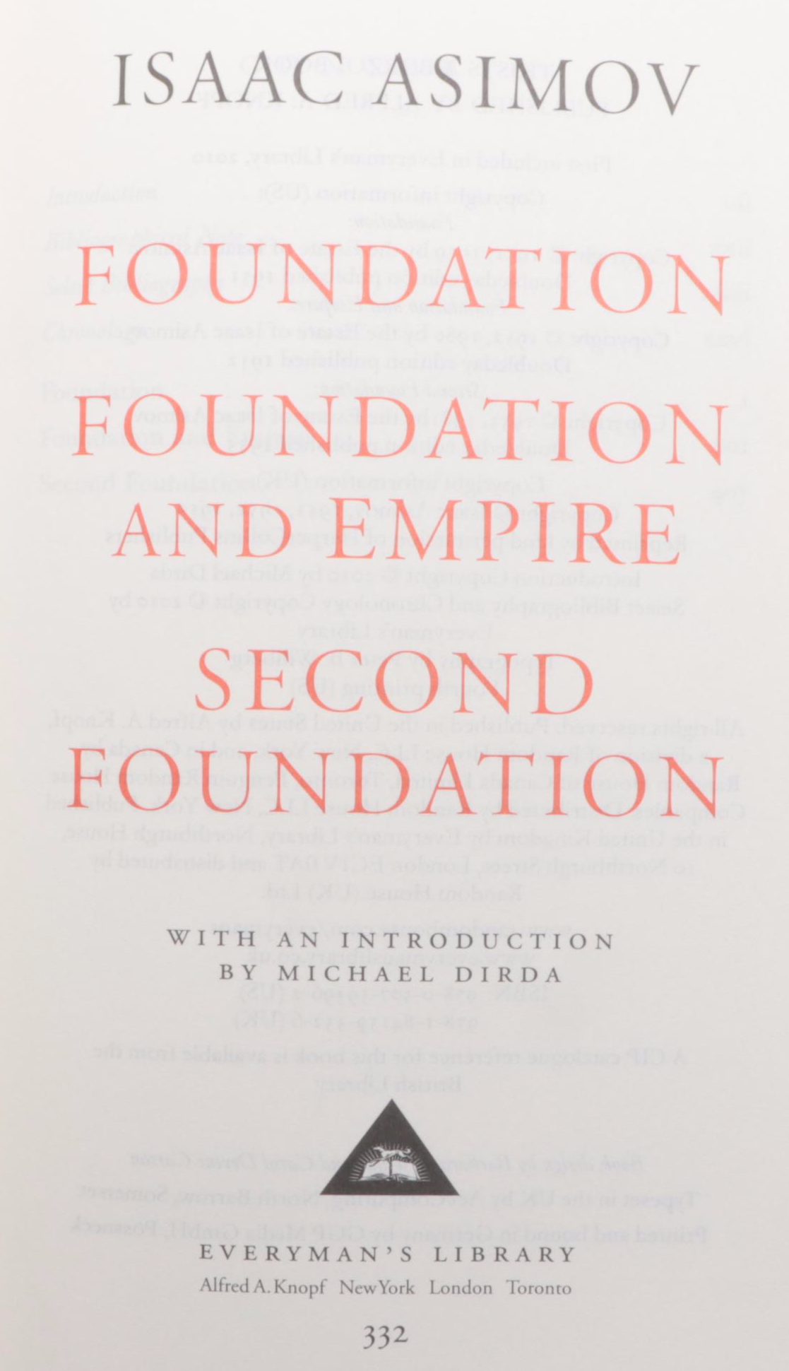 Everyman's Library "The Foundation Trilogy" by Isaac Asimov and More