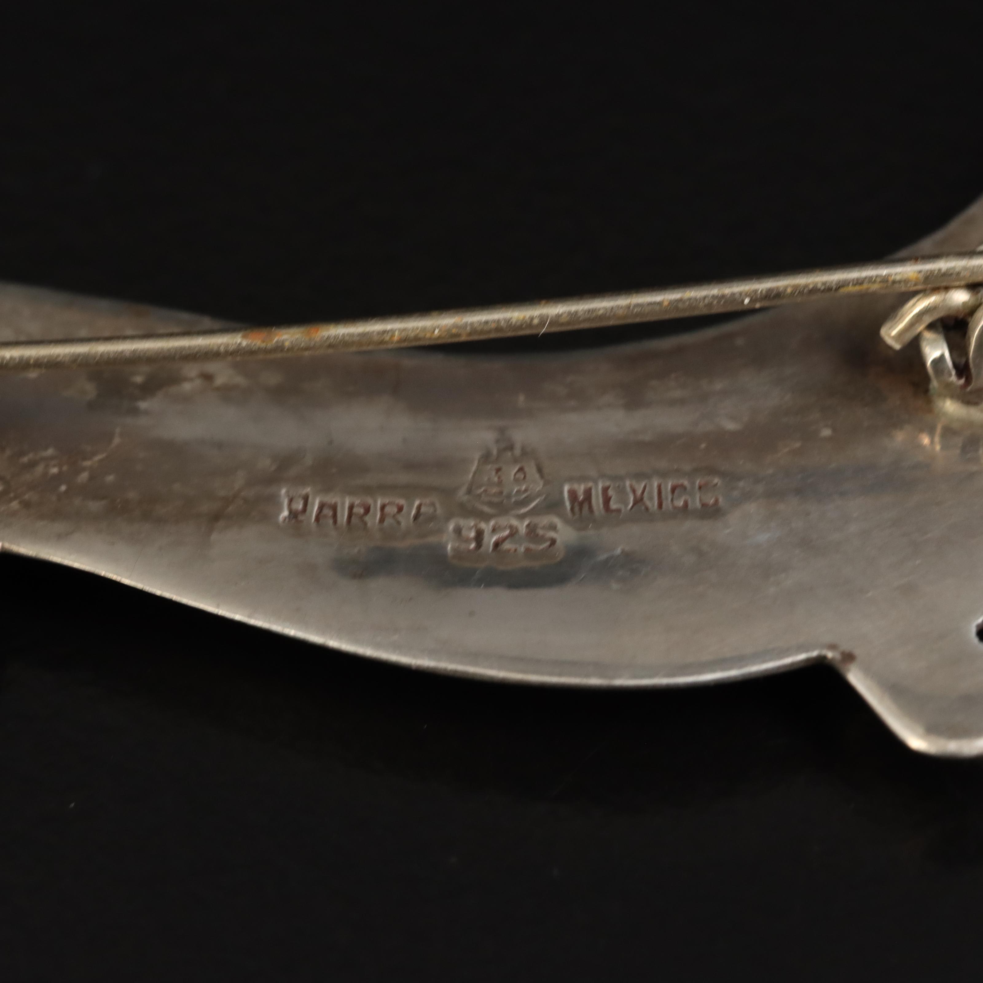 Vintage Mexican Sterling Dachshund Brooch