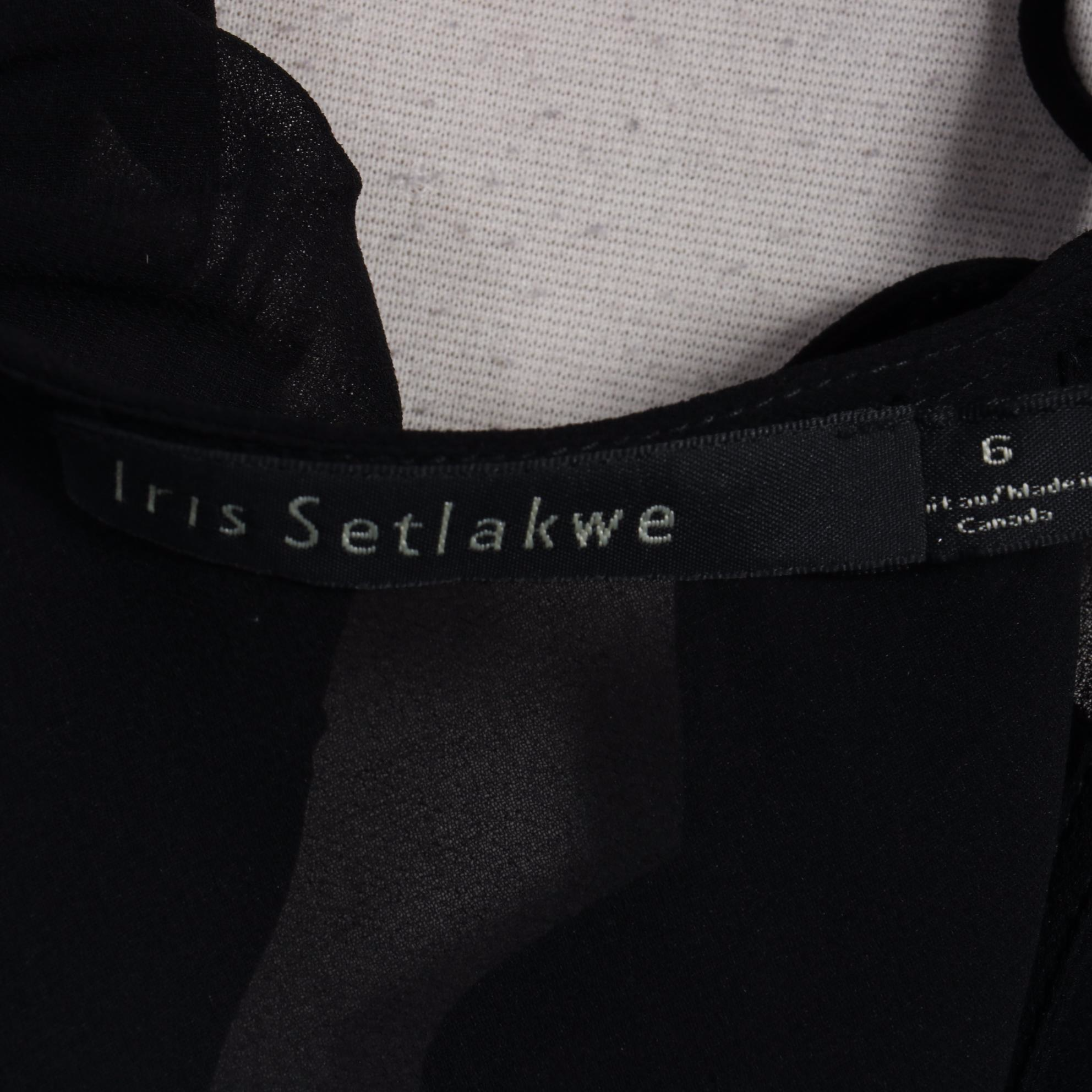 Iris Setlakwe Sheer Gathered Waist Blouse and Bianchini Maglierie Suede Pants