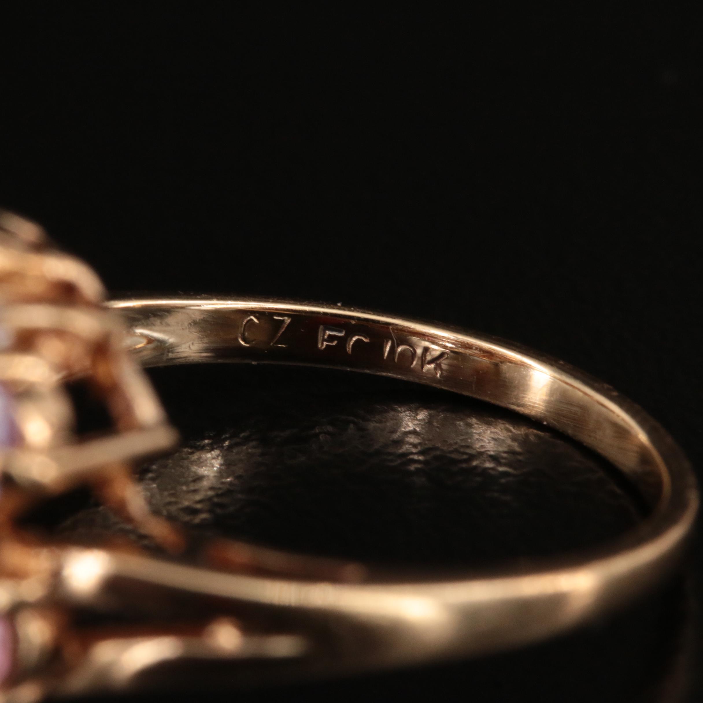 10K Cubic Zirconia Ring