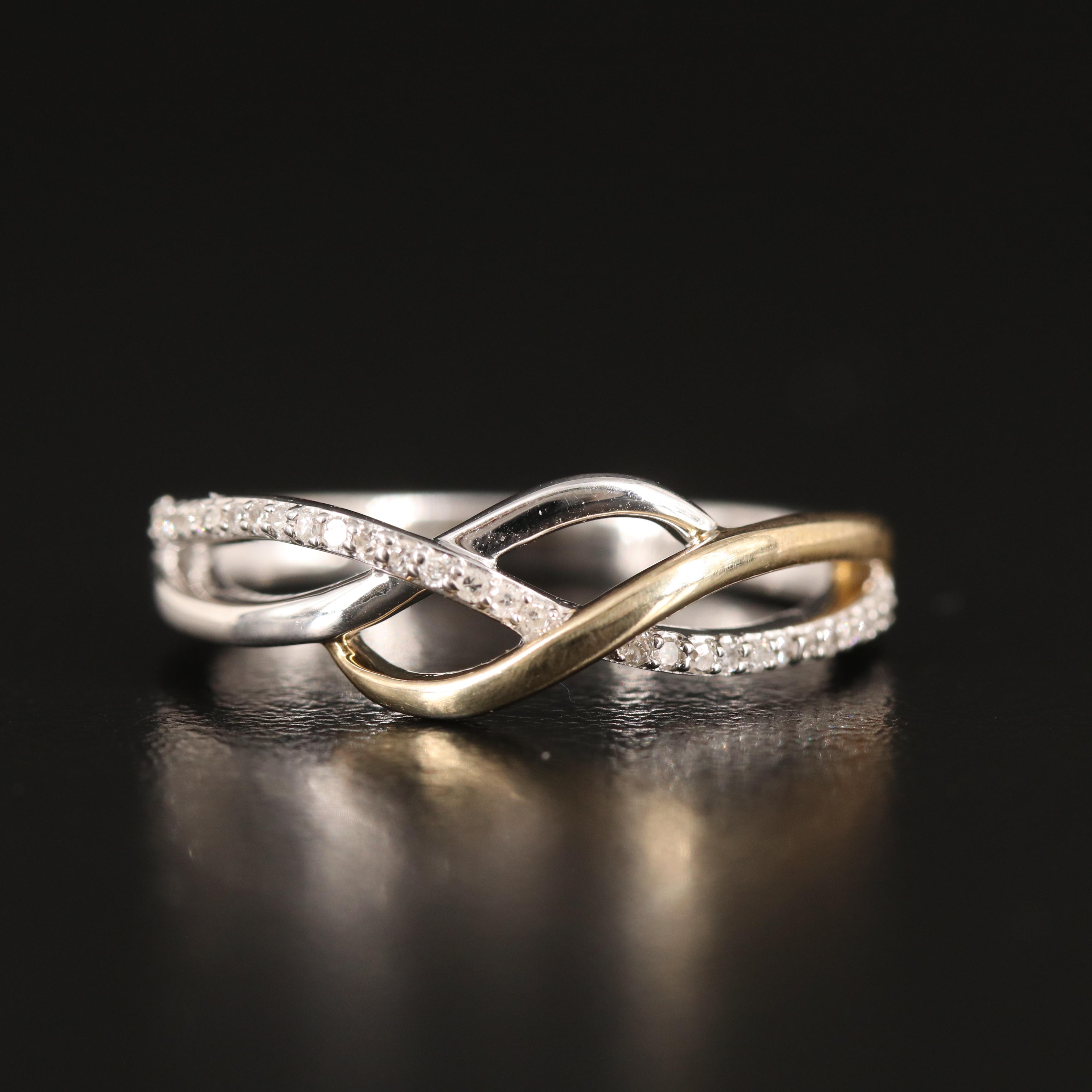 Sterling Diamond Crossover Band