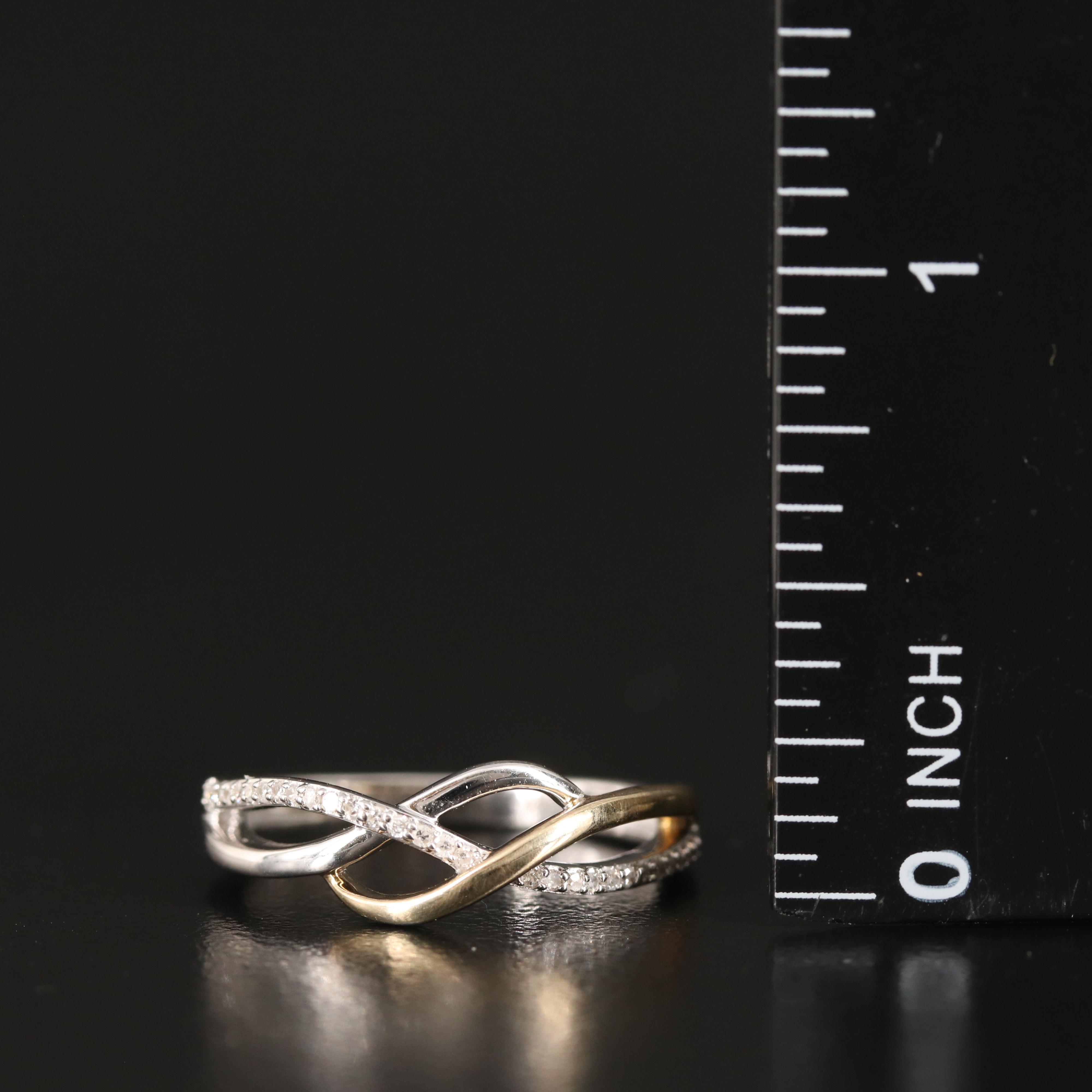 Sterling Diamond Crossover Band