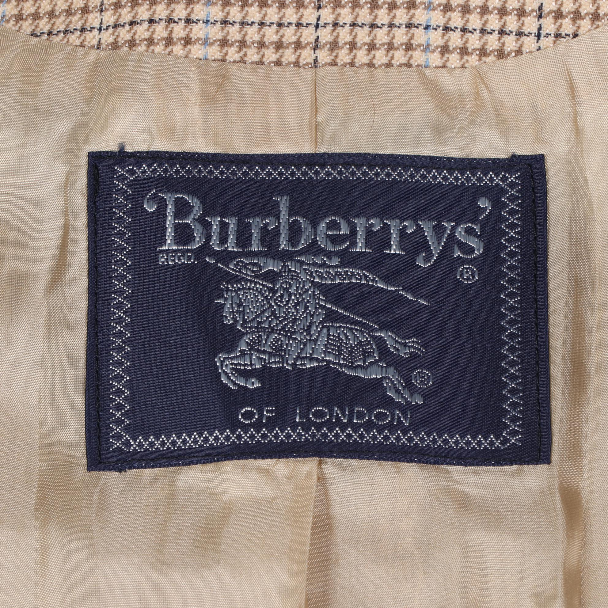 Burberrys Plaid Wool Skirt Suit
