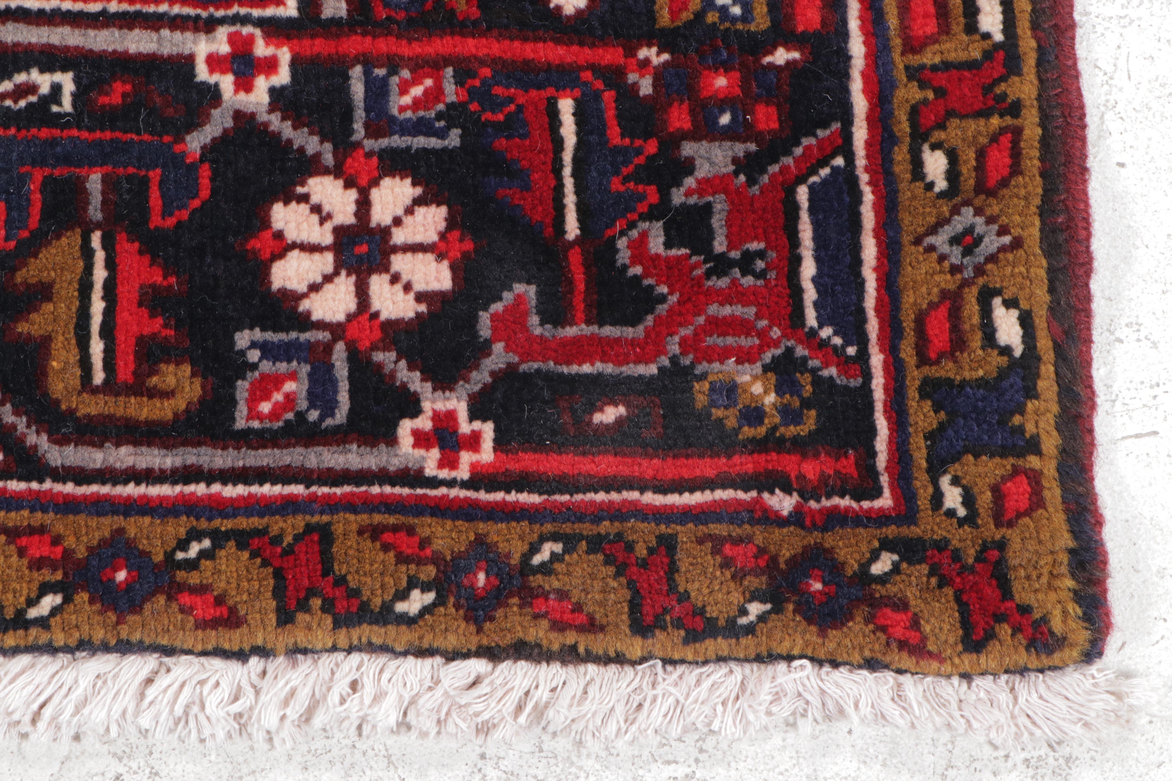 9'3 x 11'11 Hand-Knotted Persian Heriz Area Rug