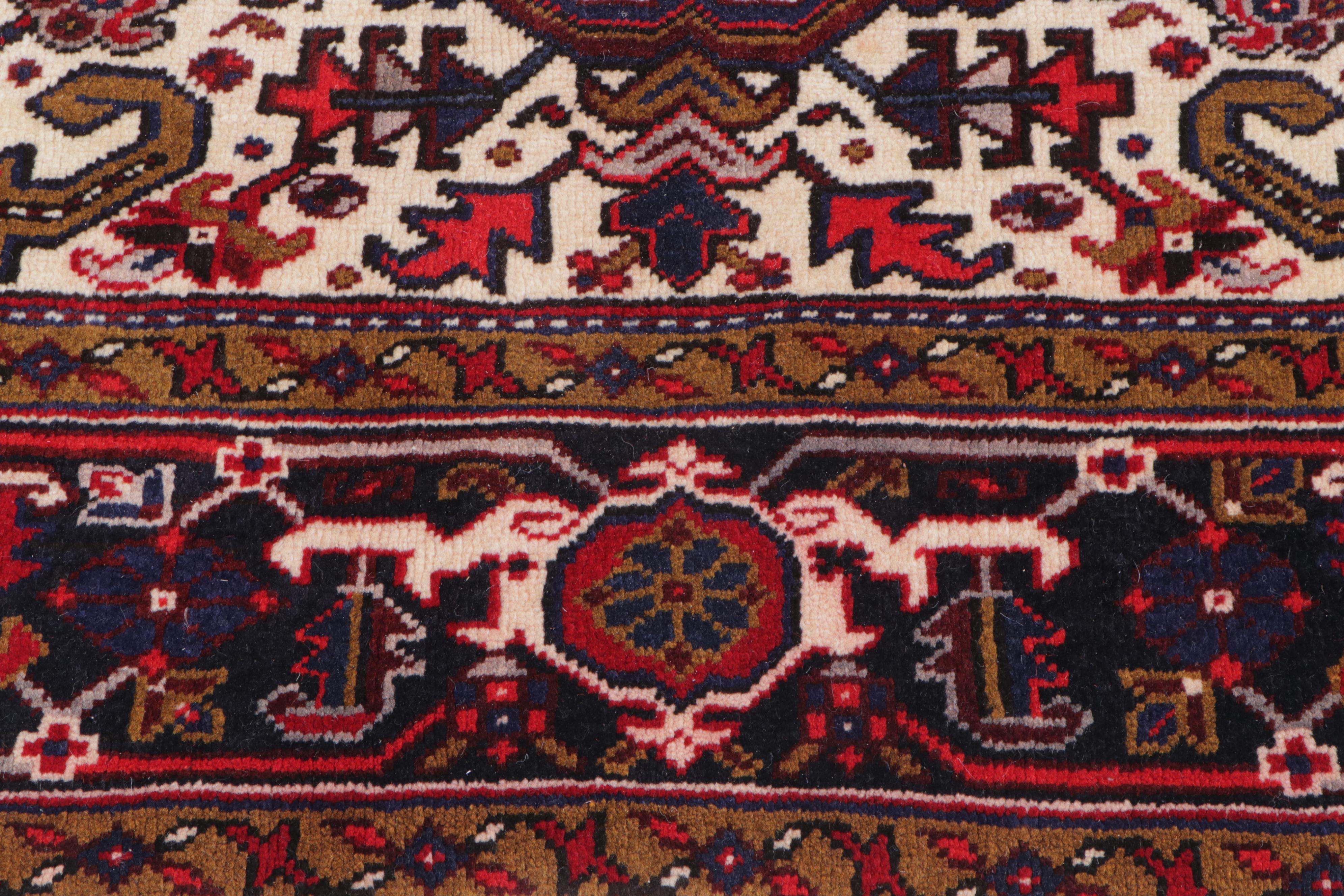 9'3 x 11'11 Hand-Knotted Persian Heriz Area Rug