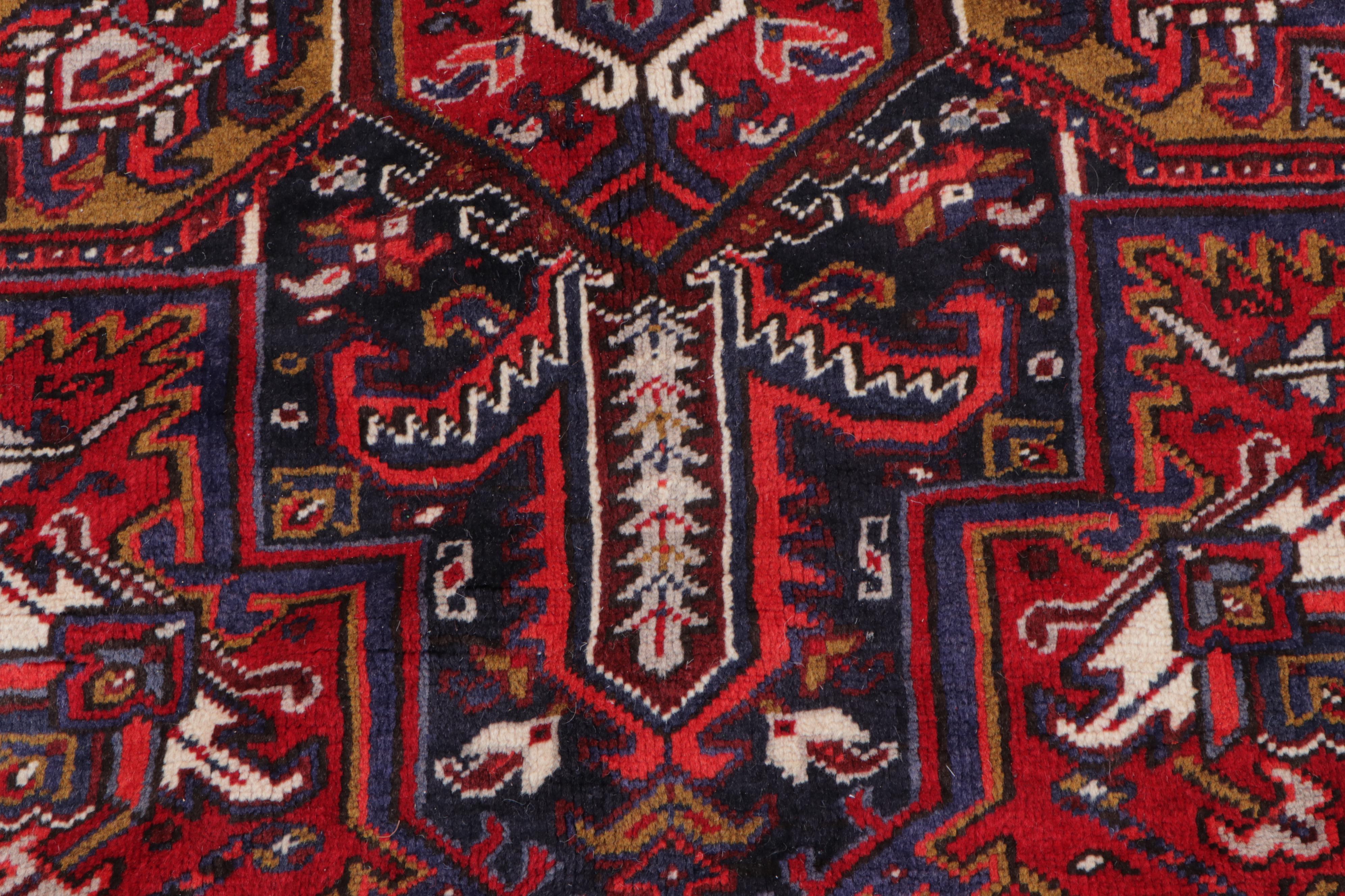 9'3 x 11'11 Hand-Knotted Persian Heriz Area Rug