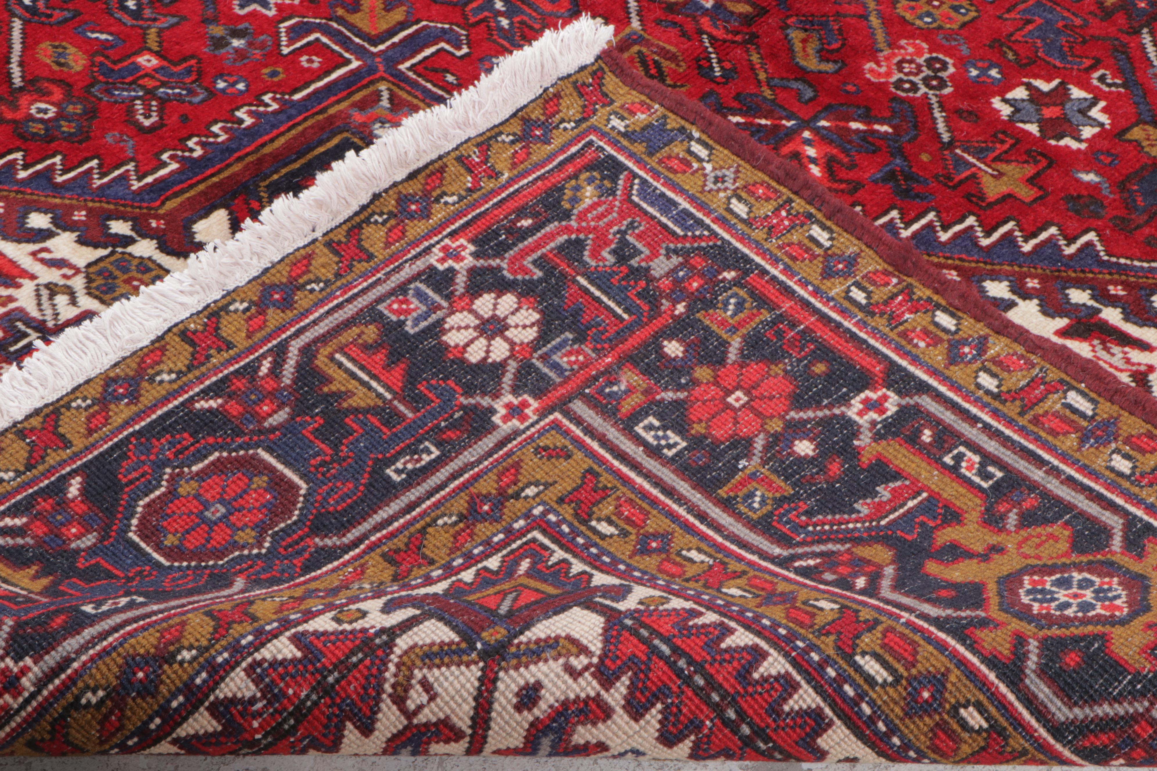 9'3 x 11'11 Hand-Knotted Persian Heriz Area Rug