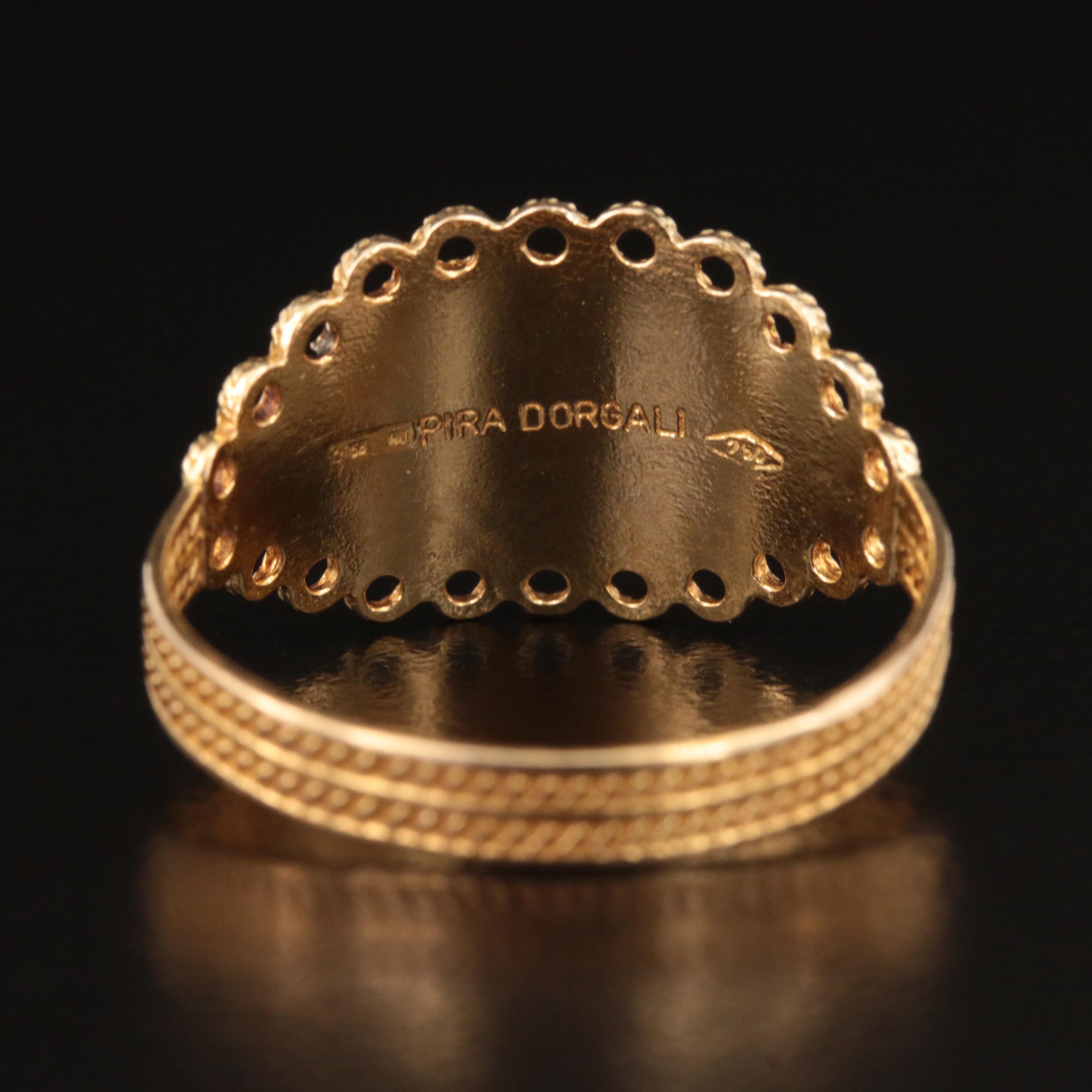 Dorgali, Italy Sandro Pira 18K Cannetille Ring