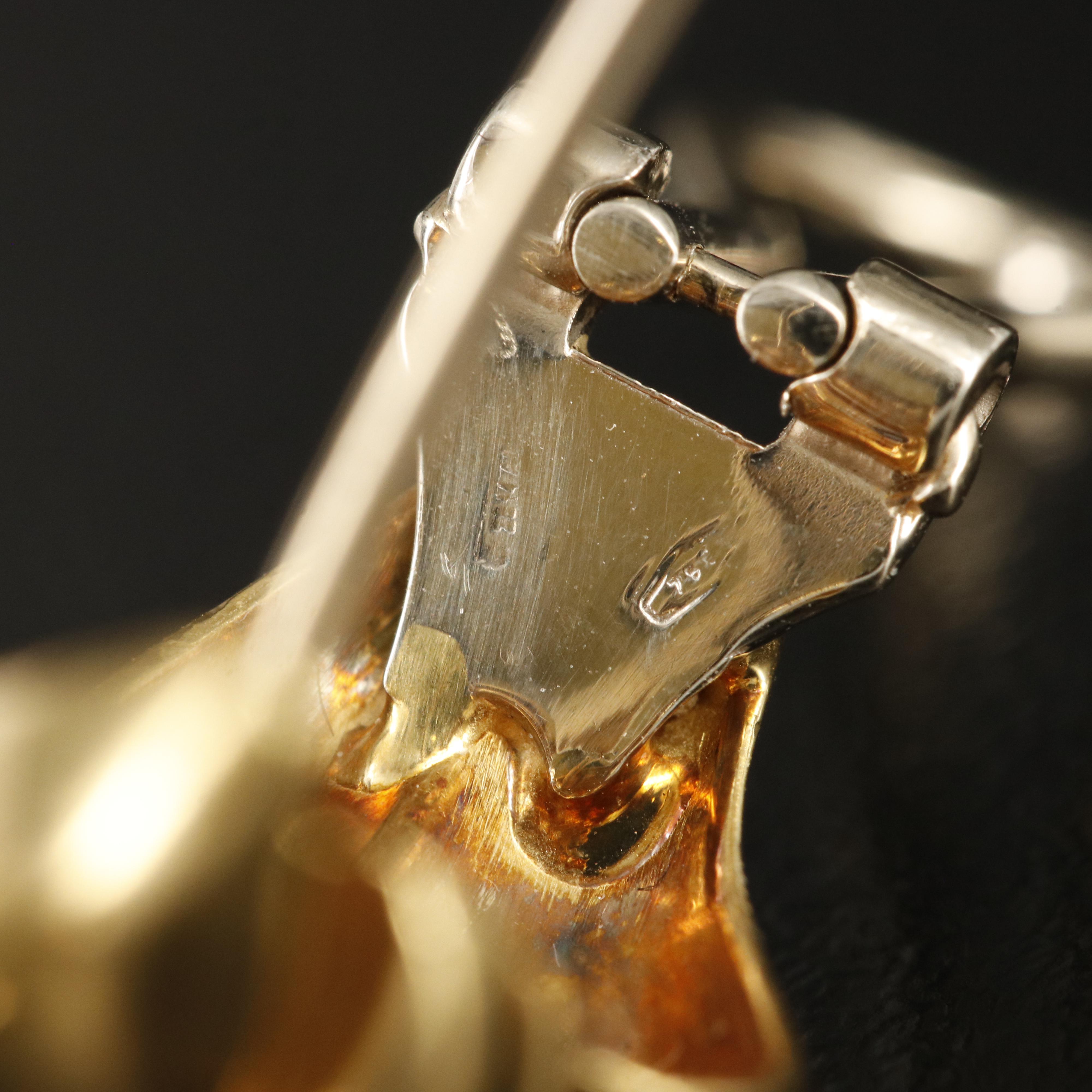 18K Sapphire and Diamond J Hoop Earrings