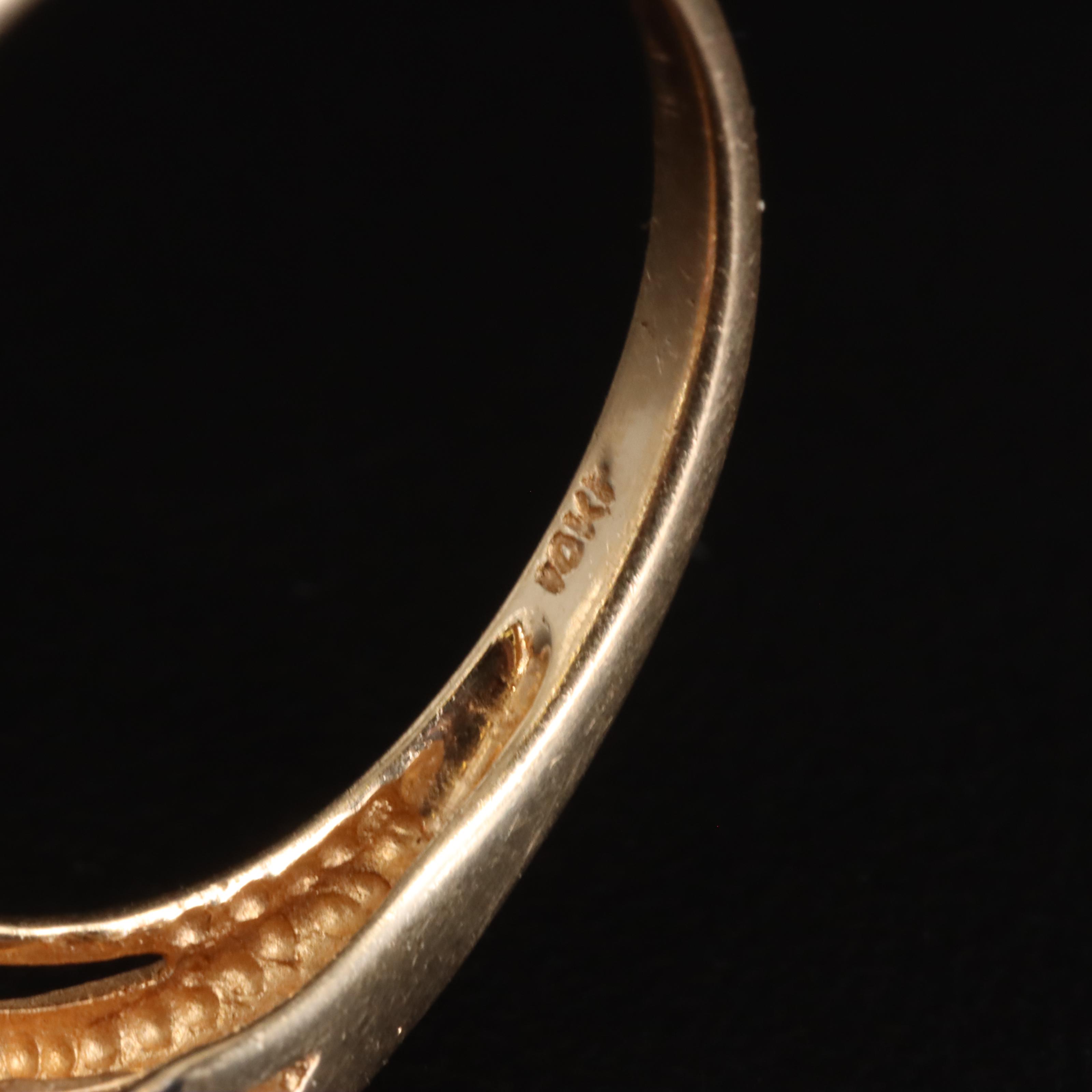 10K Amethyst and Diamond Ring