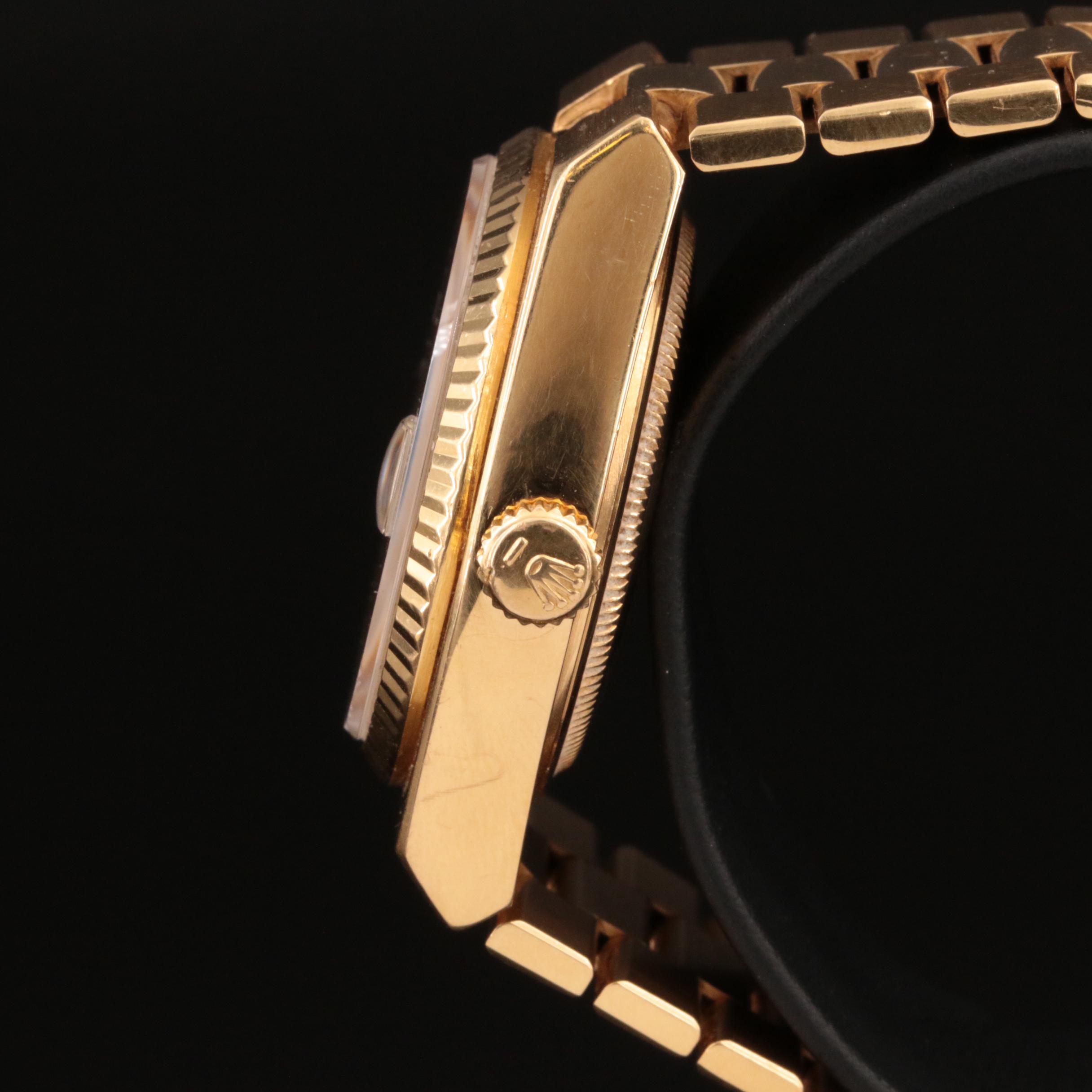 18K Rolex Day-Date OysterQuartz Integrated Presidential Watch