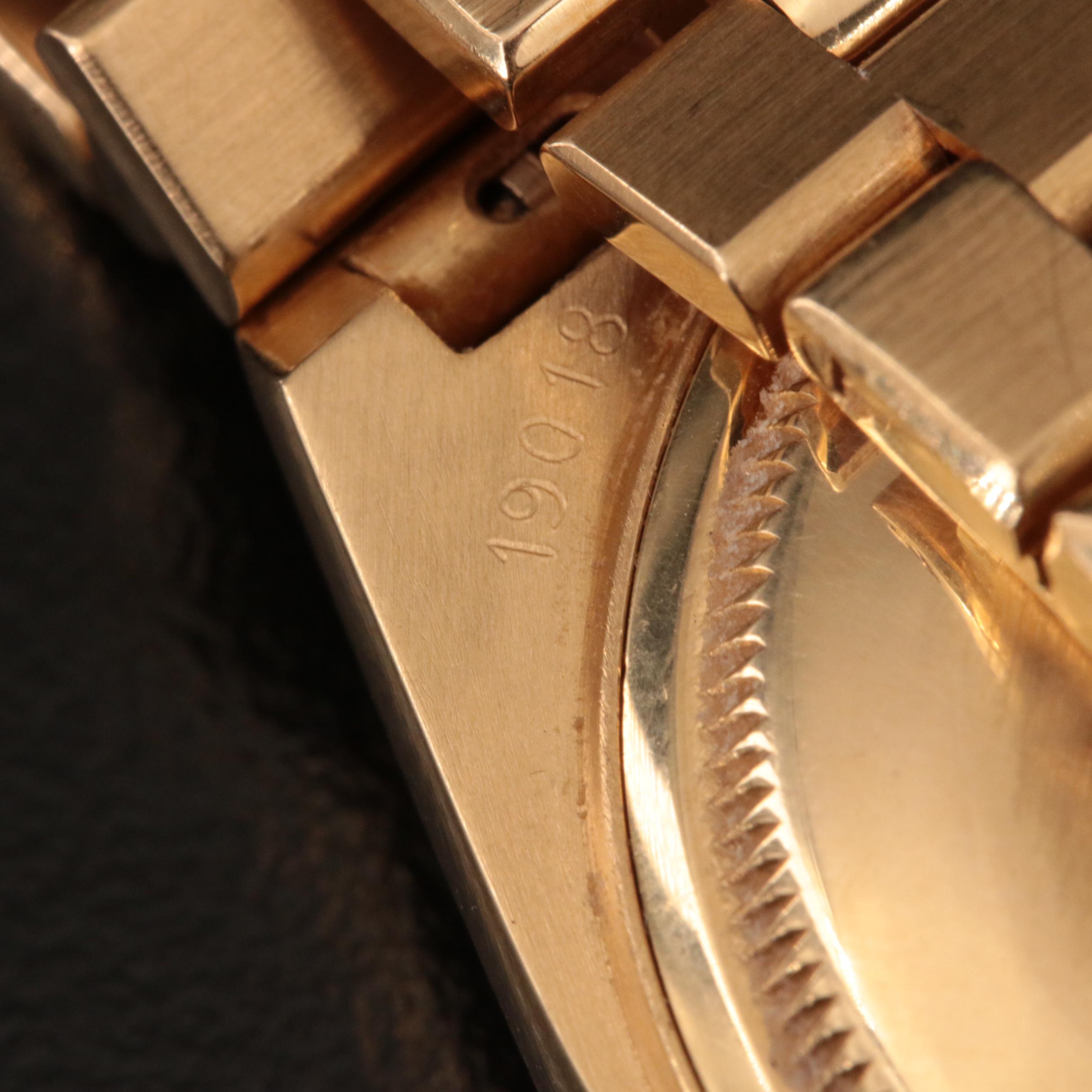 18K Rolex Day-Date OysterQuartz Integrated Presidential Watch