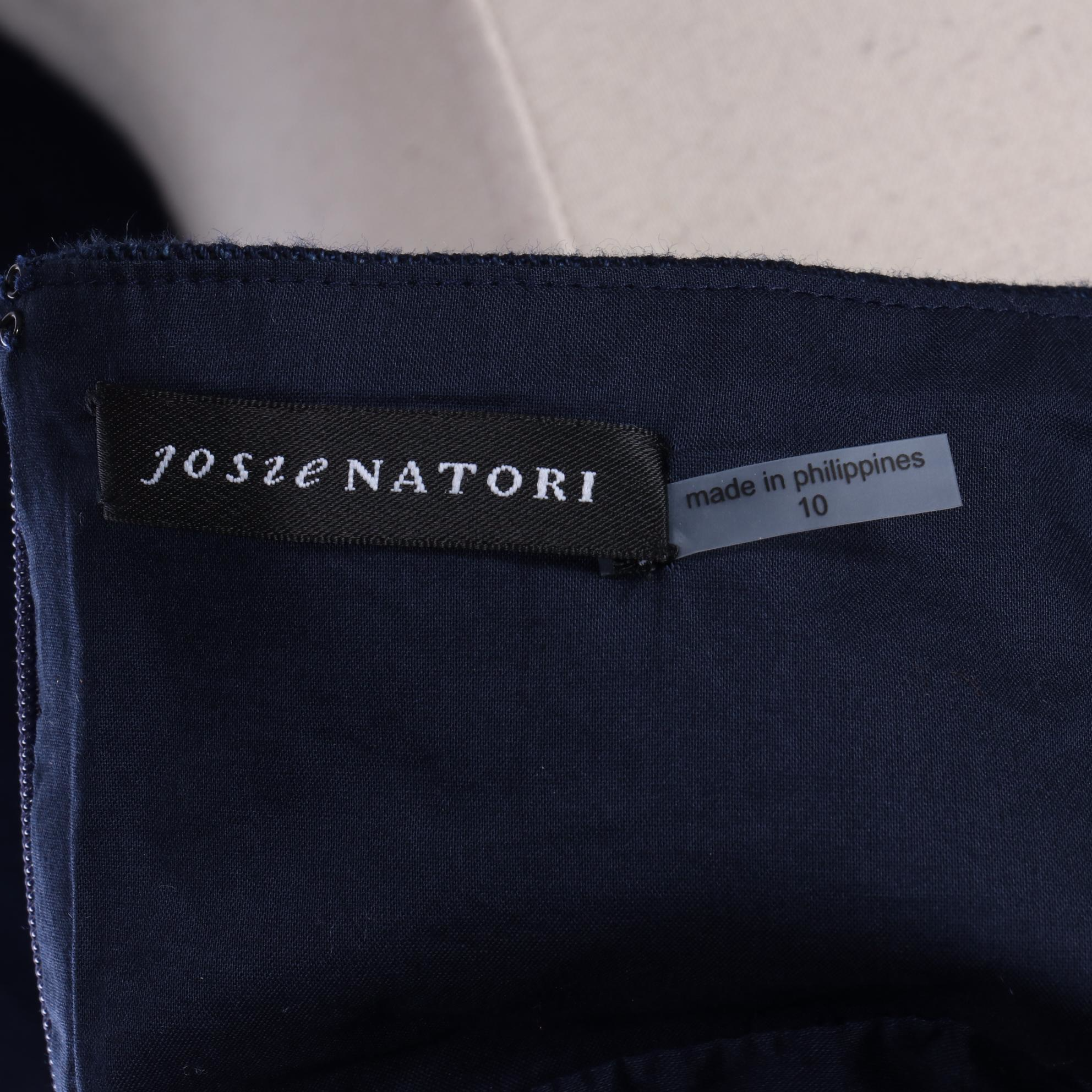 Josie Natori Halter Flare Leg Jumpsuit in Denim