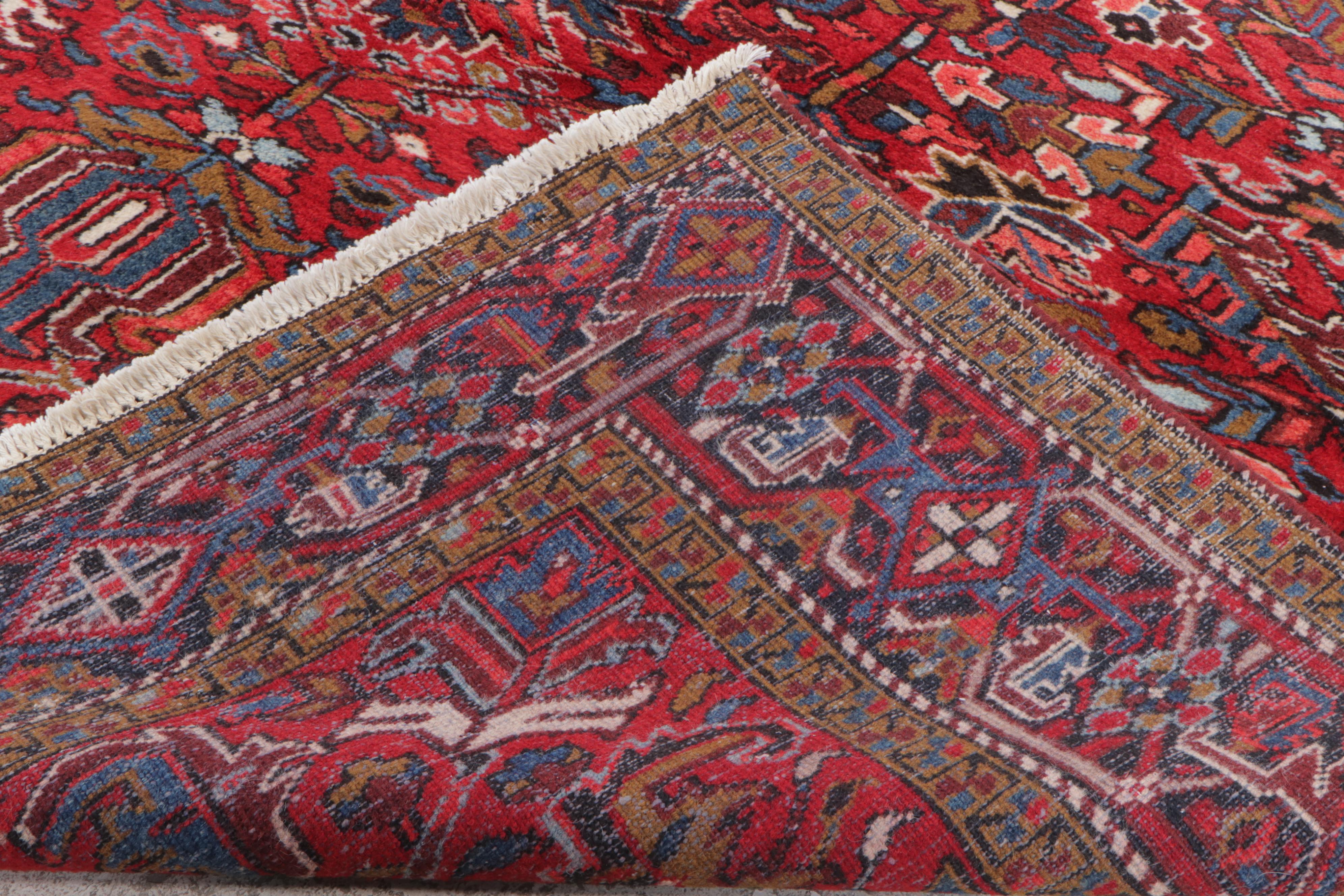 7'9 x 11'5 Hand-Knotted Persian Heriz Area Rug