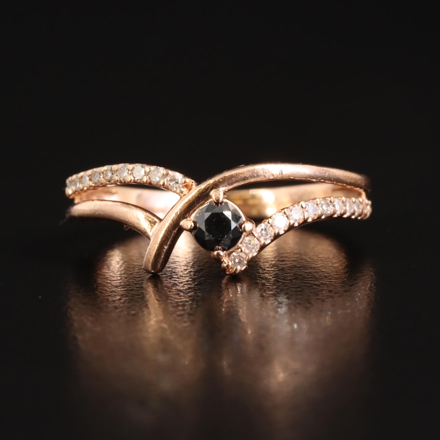 10K Rose Gold 0.27 CTW Diamond Ring