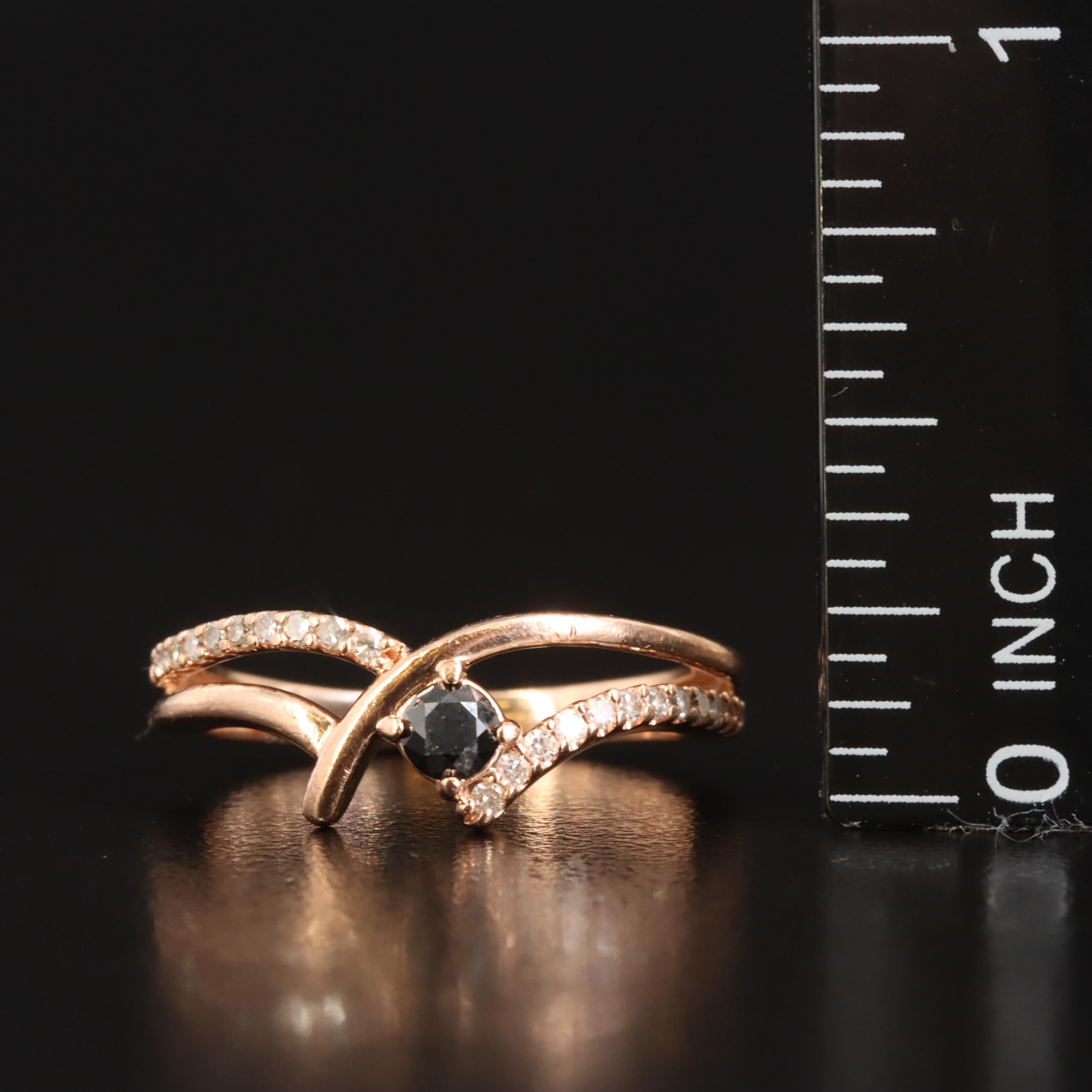 10K Rose Gold 0.27 CTW Diamond Ring