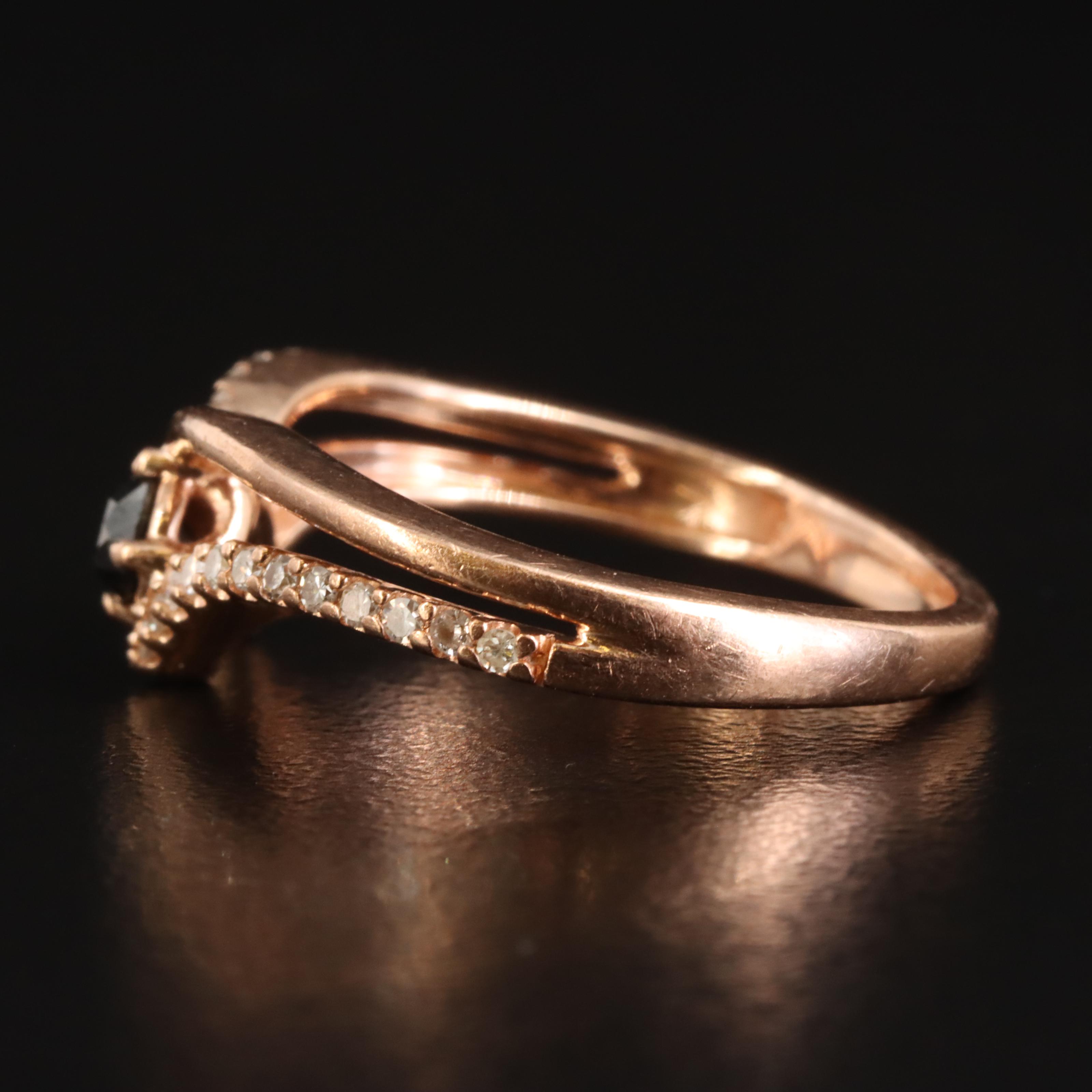 10K Rose Gold 0.27 CTW Diamond Ring