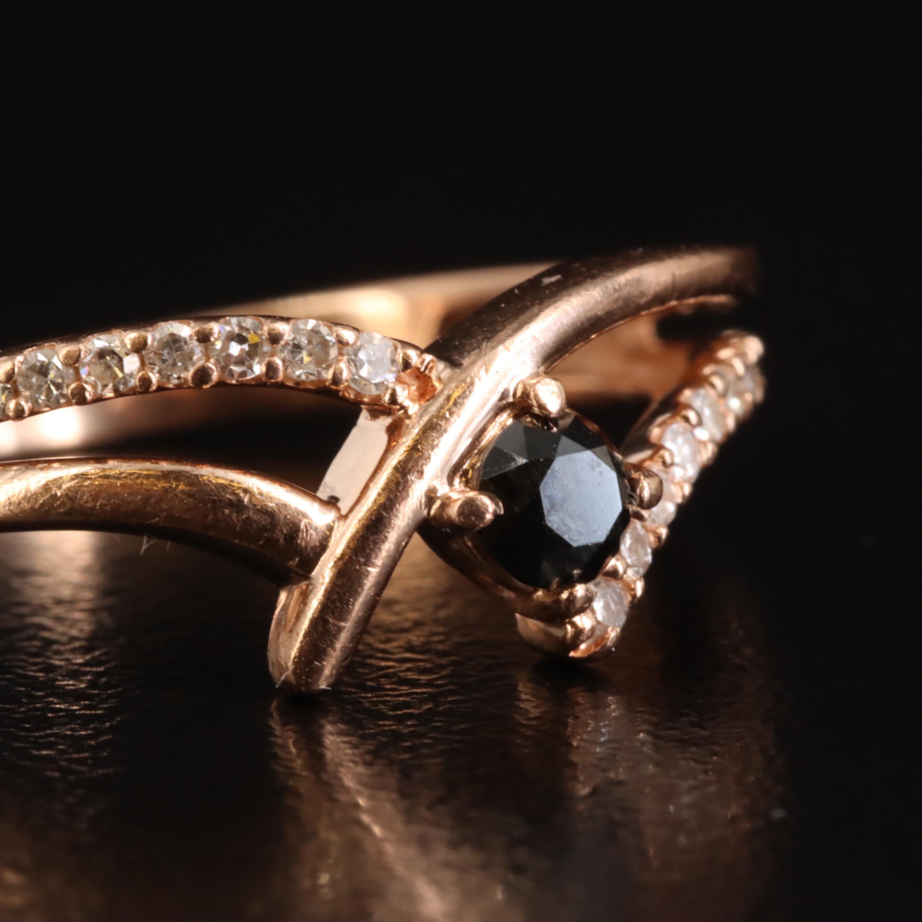10K Rose Gold 0.27 CTW Diamond Ring