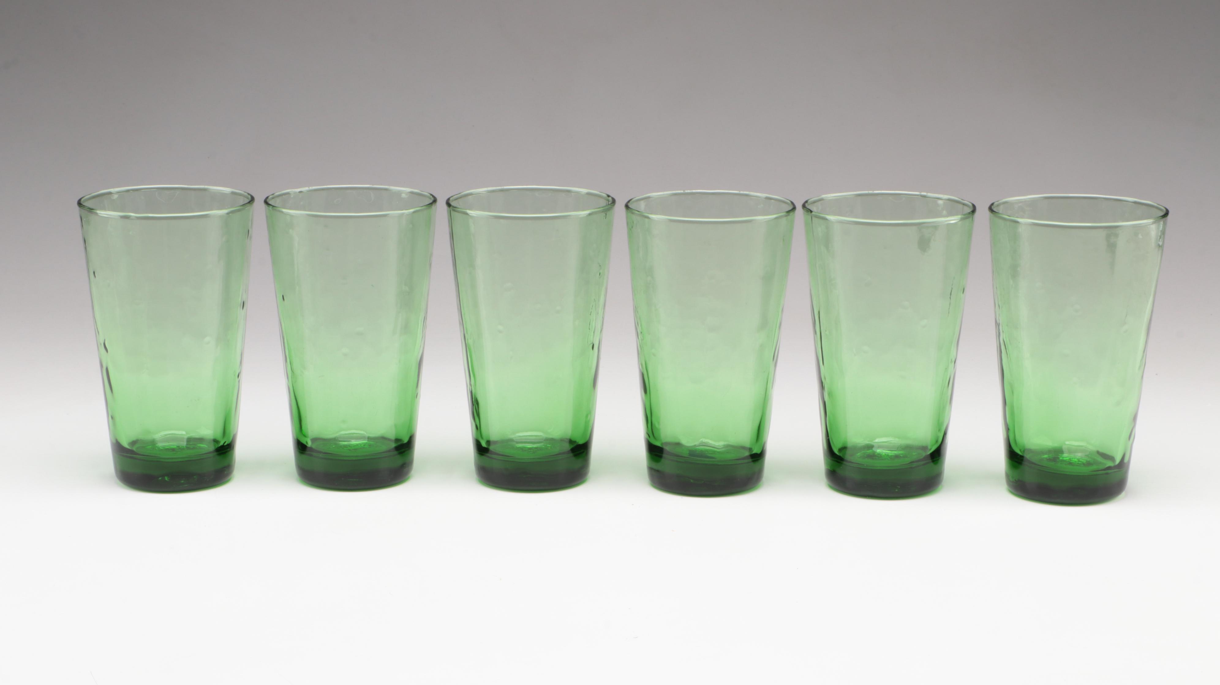 Libbey "Urban Green" Cooler Glasses, Late 20th Century