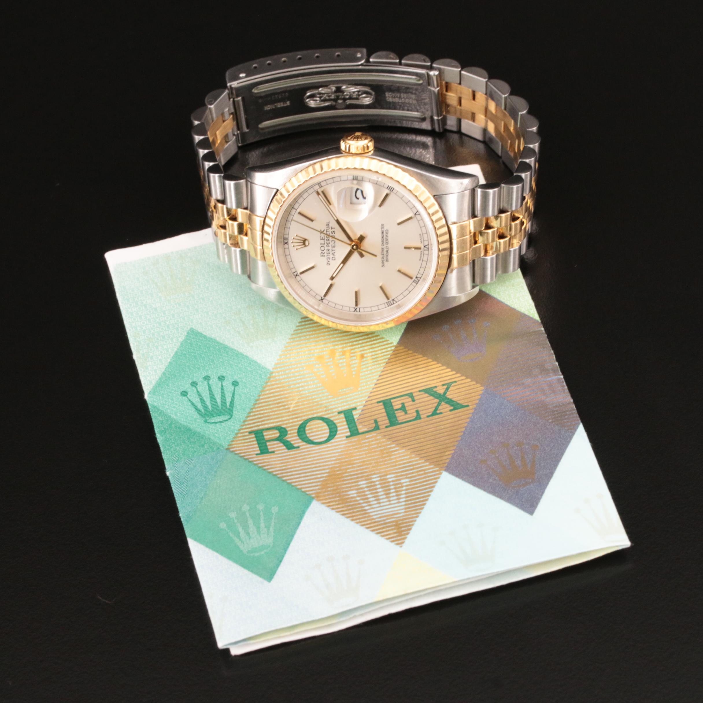 2002 Rolex Oyster Perpetual Datejust Watch