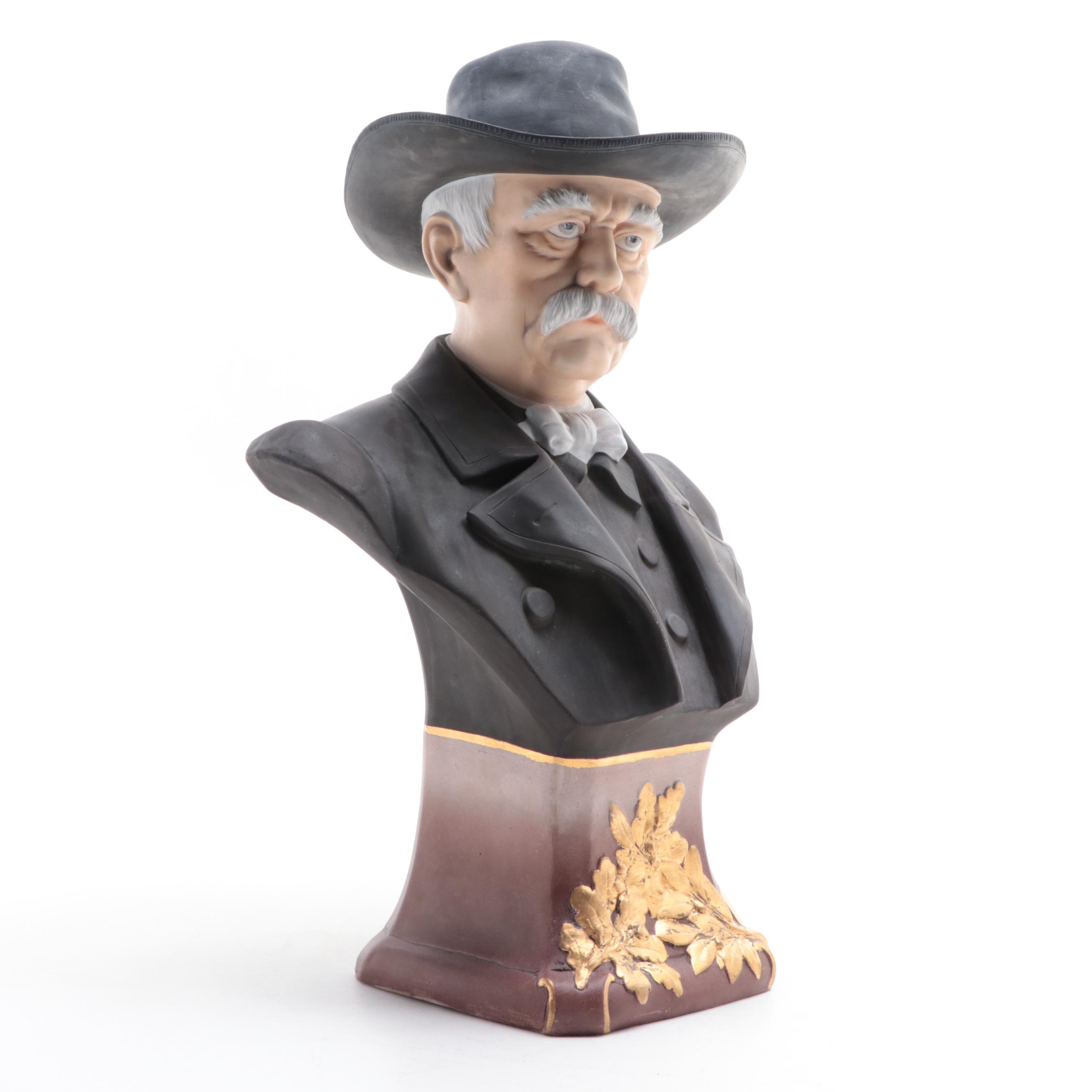 Ernst Bohne & Söhne Porcelain Bust of Otto von Bismarck, Late 19th Century