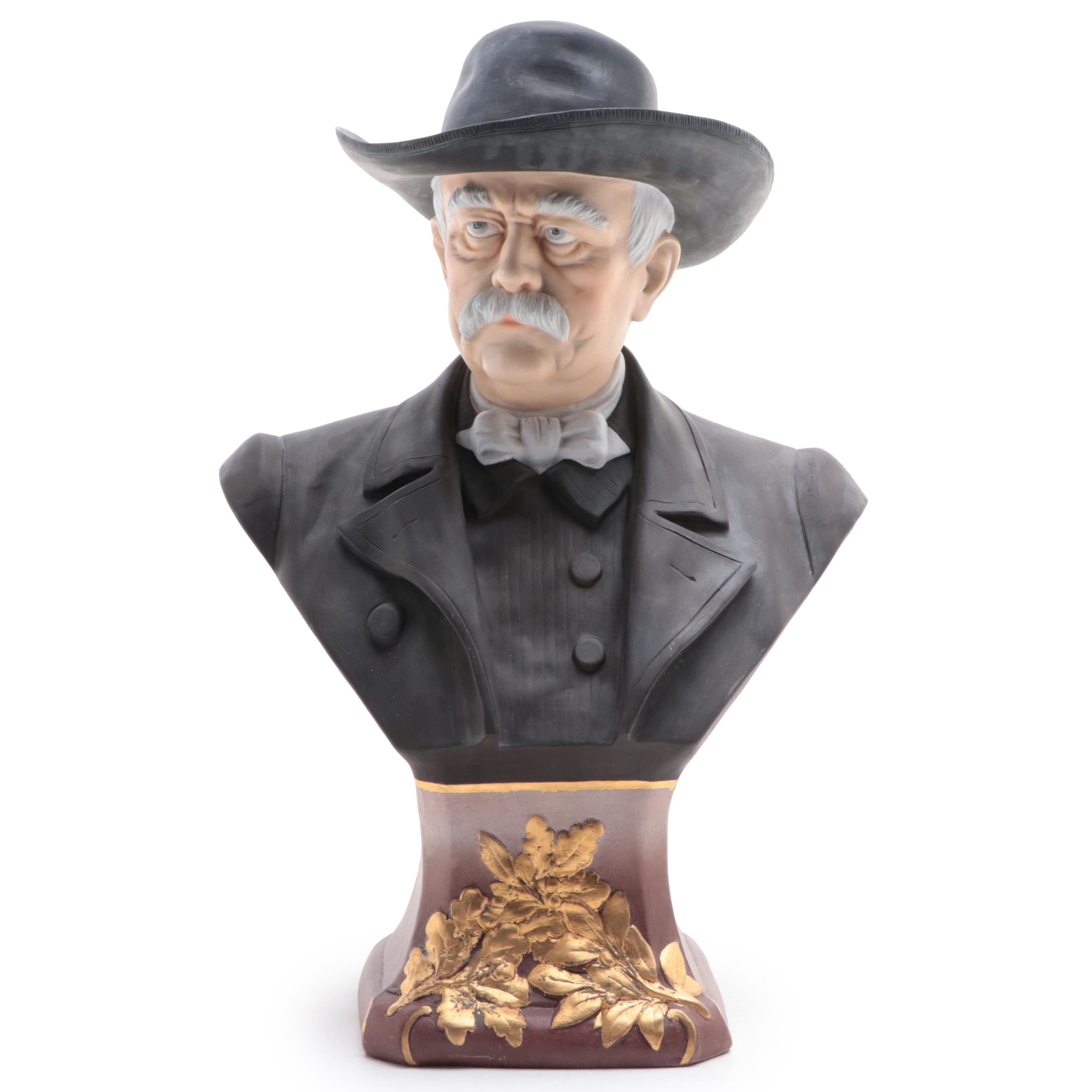 Ernst Bohne & Söhne Porcelain Bust of Otto von Bismarck, Late 19th Century