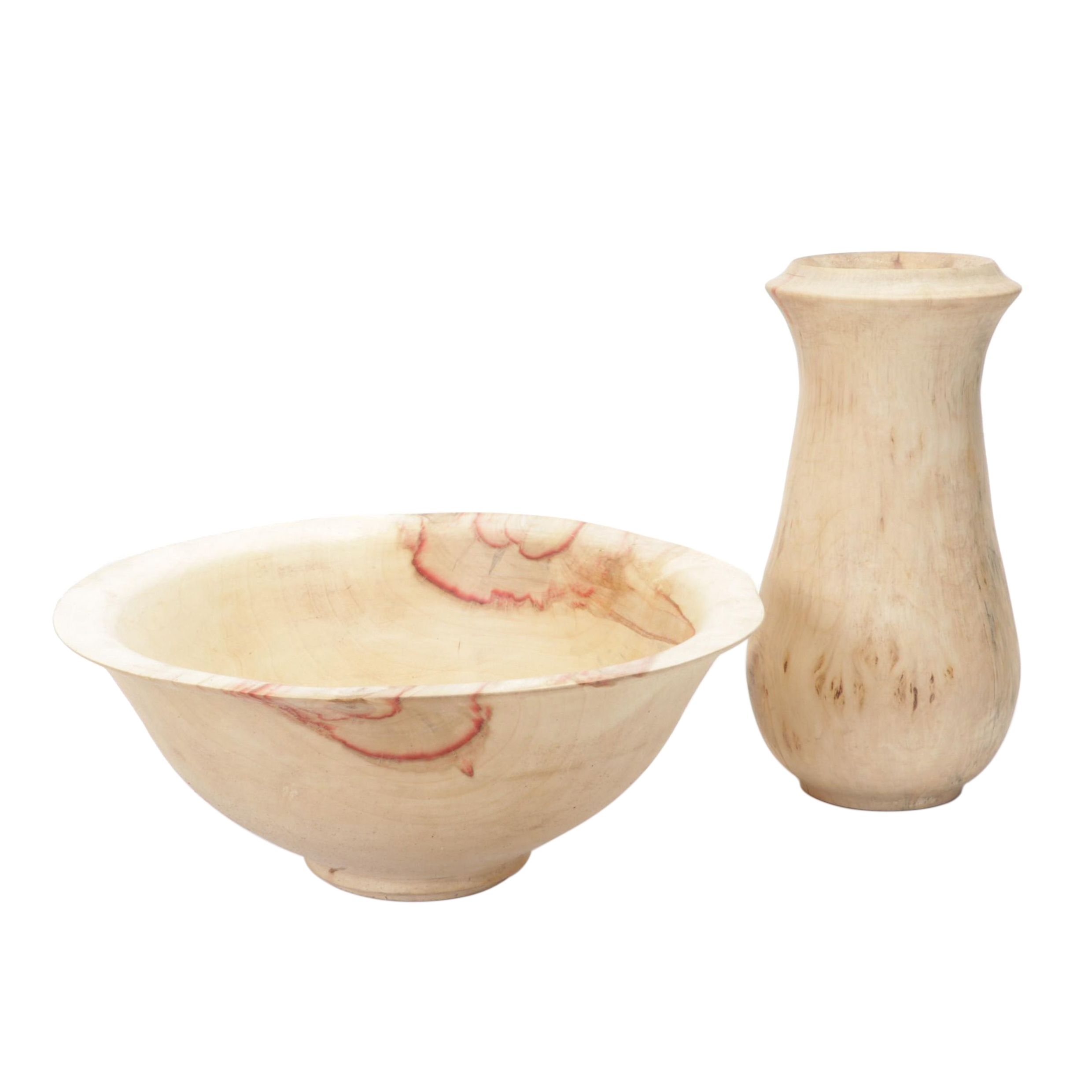 Jim Eliopulos Turned Box Elder Bowl and Vase