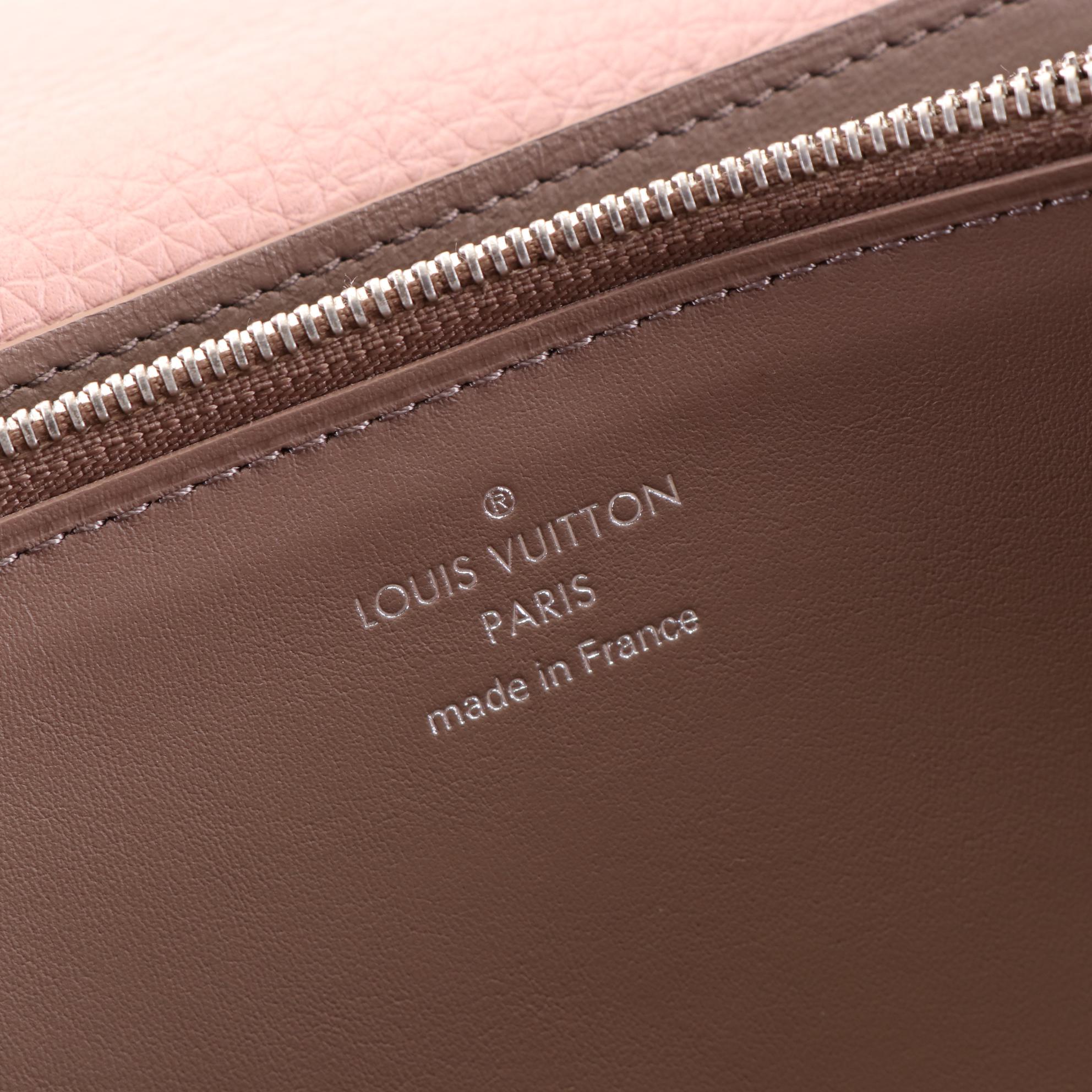 Louis Vuitton Capucines Logo Wallet in Grain Leather