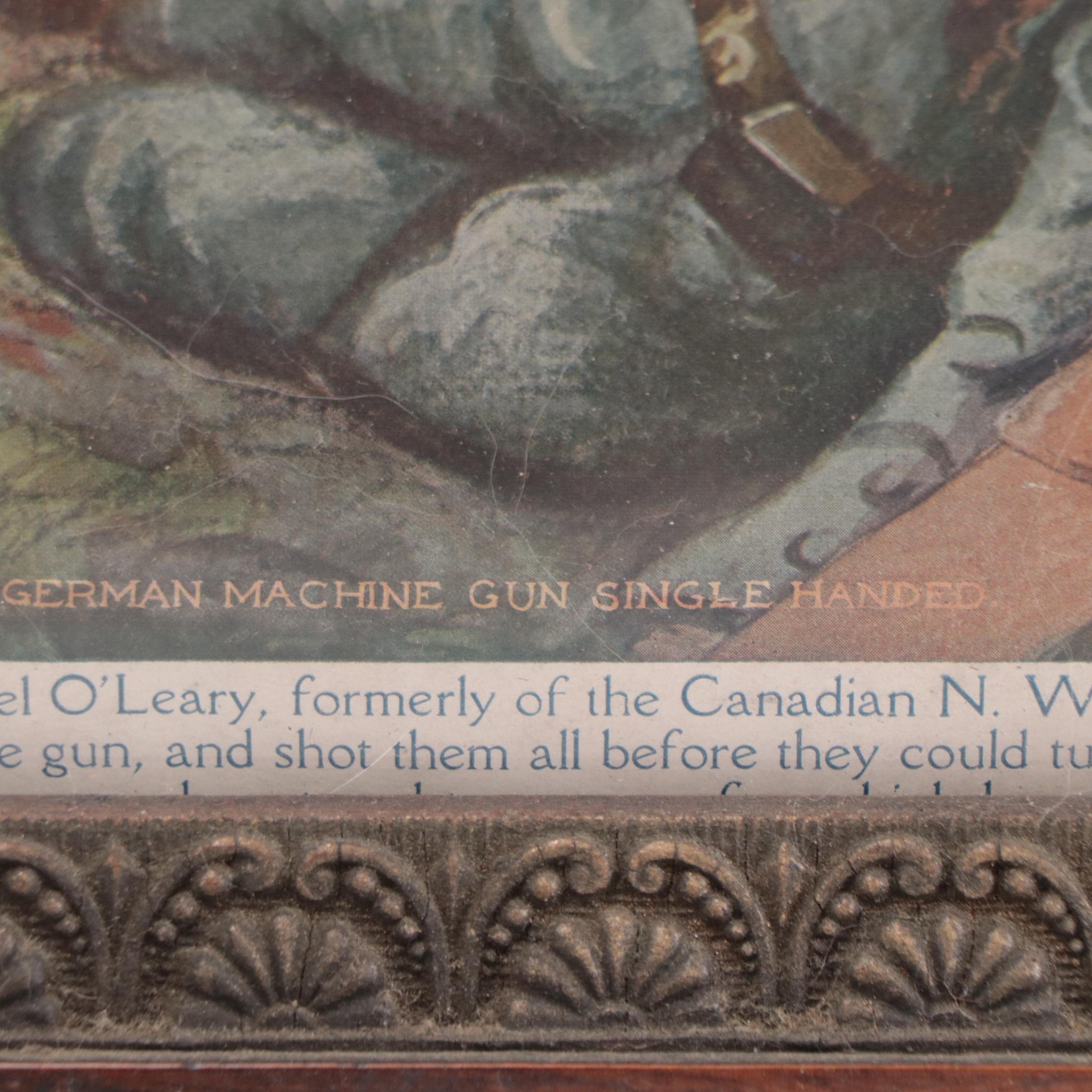 Letterpress Halftone "Sargent O'Leary Capturing a German Gun Single Handed"