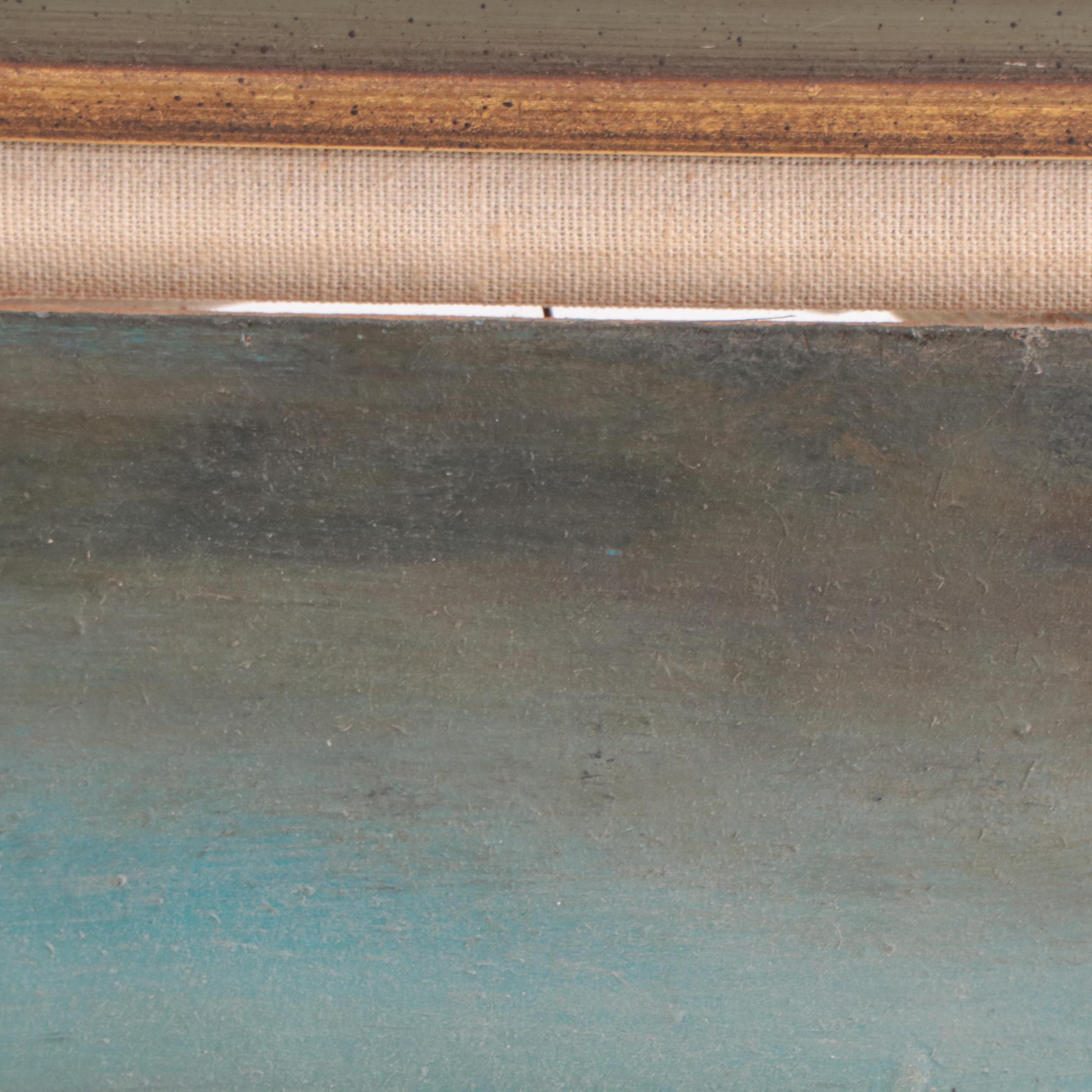 Abstract Landscape Oil Painting, Circa 1960