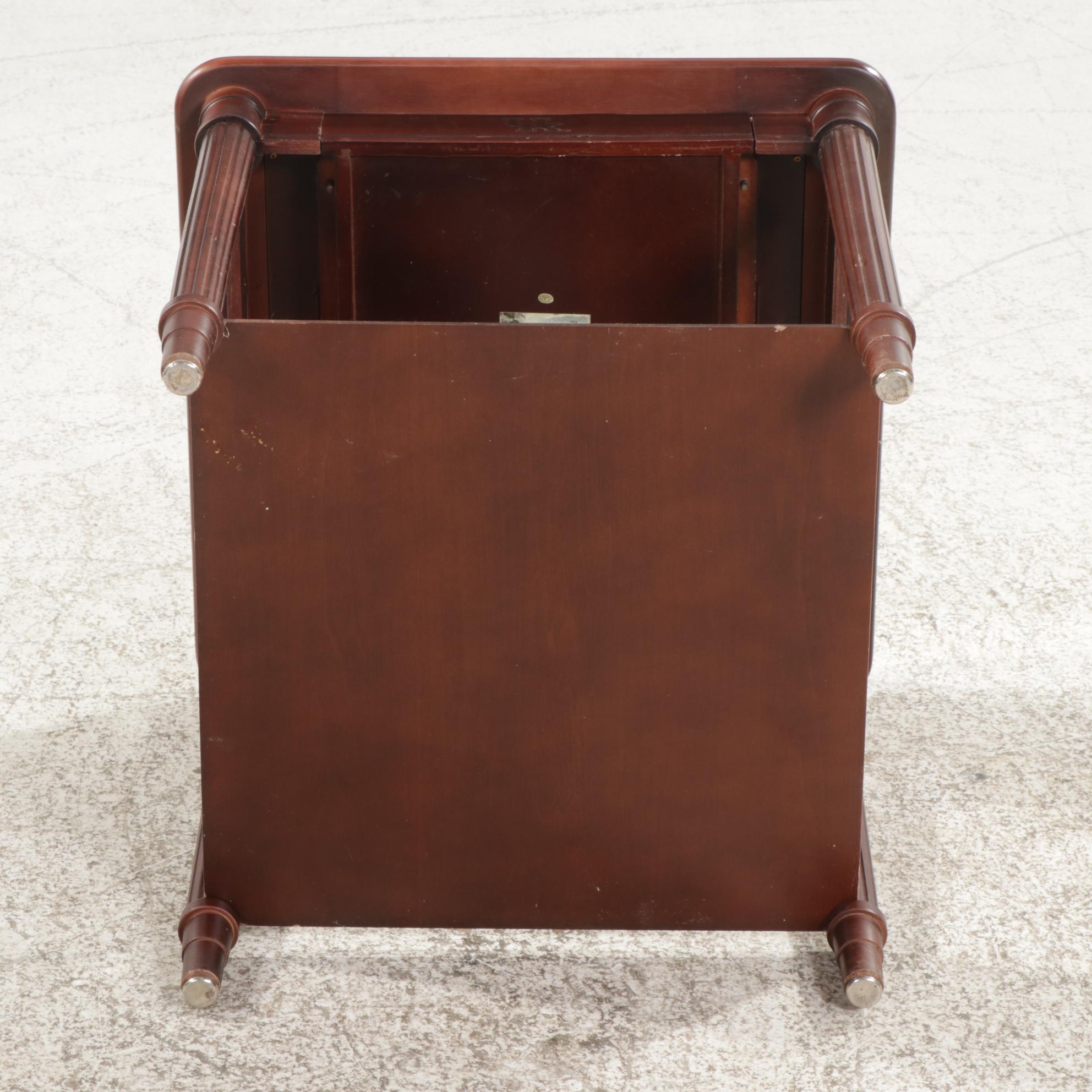 University of Kentucky Rupp Arena Glass Top Side Table, Late 20th Century