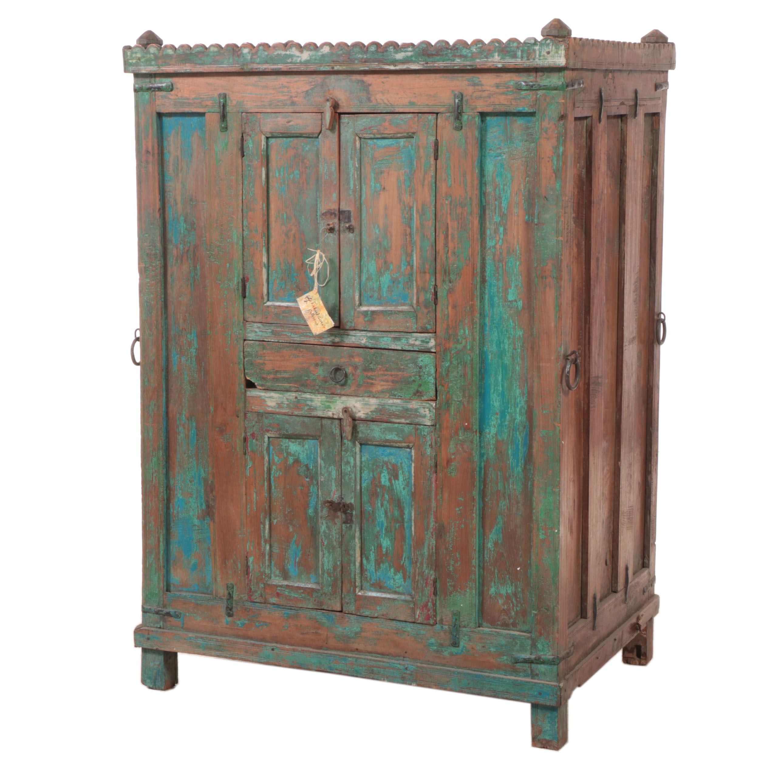 Rajasthani Teak Storage Cabinet, Early 20th Century