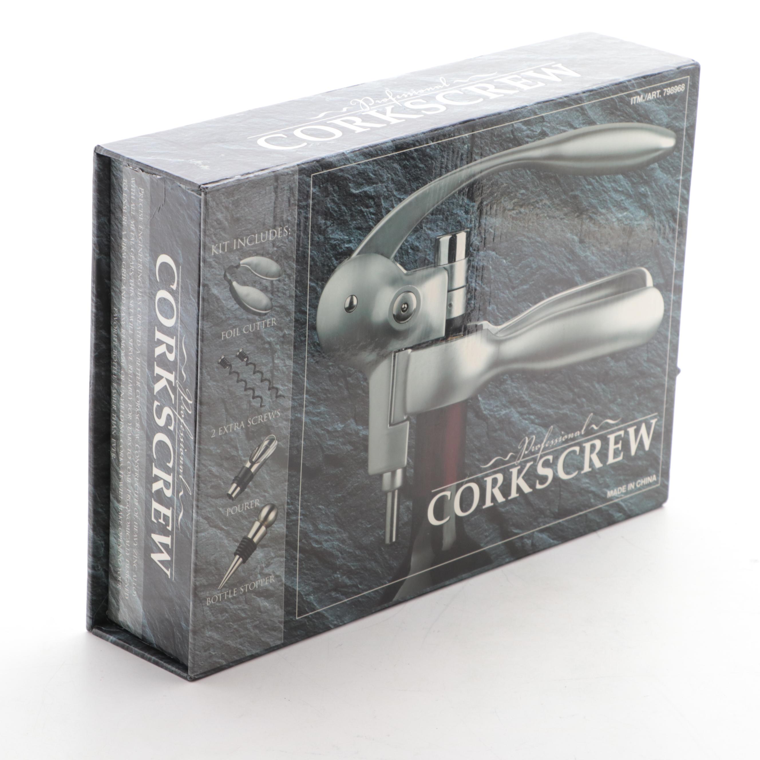 Costco Professional Corkscrew with Ice Sphere Mold and Wine Filter