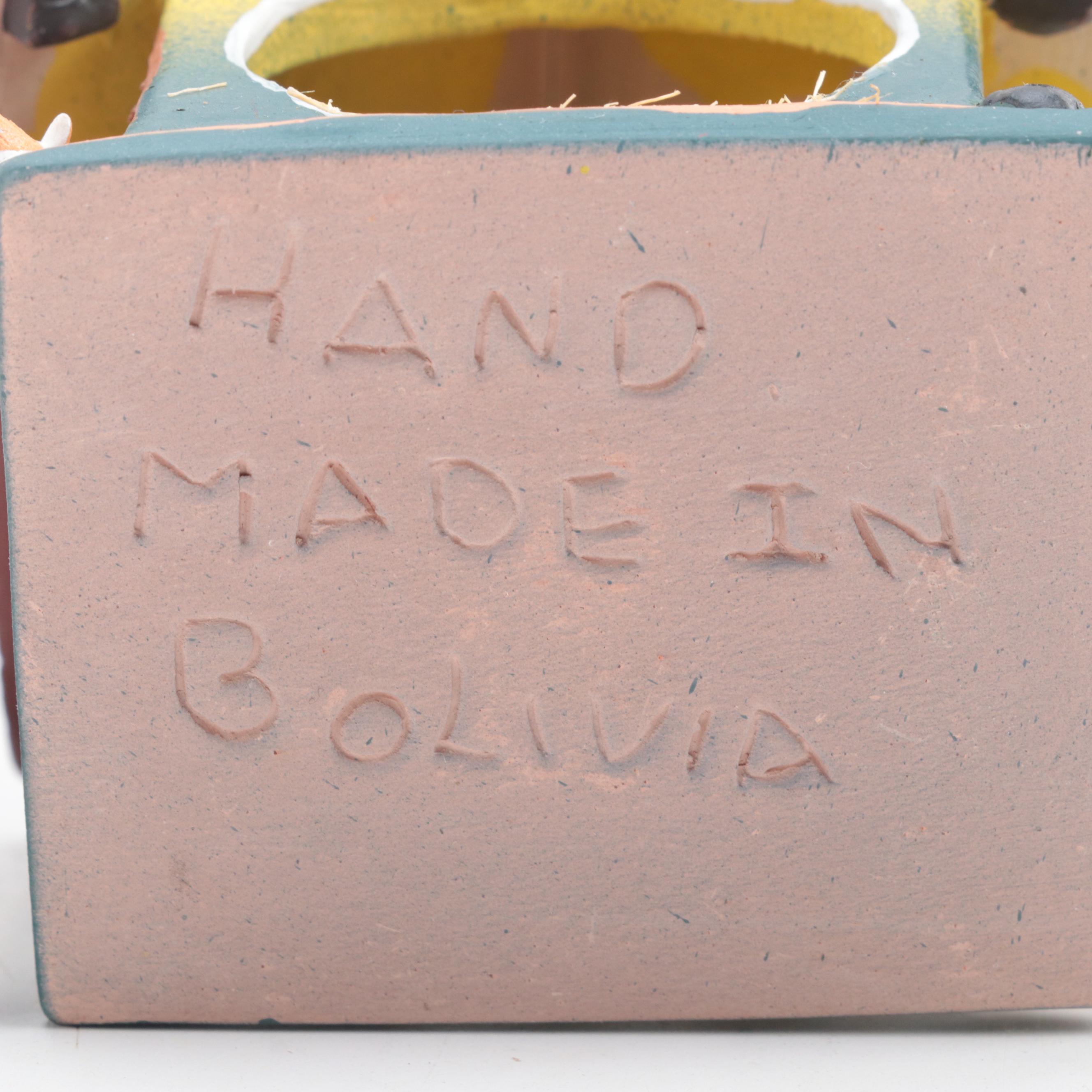 Coconut Shell Christmas Nativity with Other Nativities and Figurines