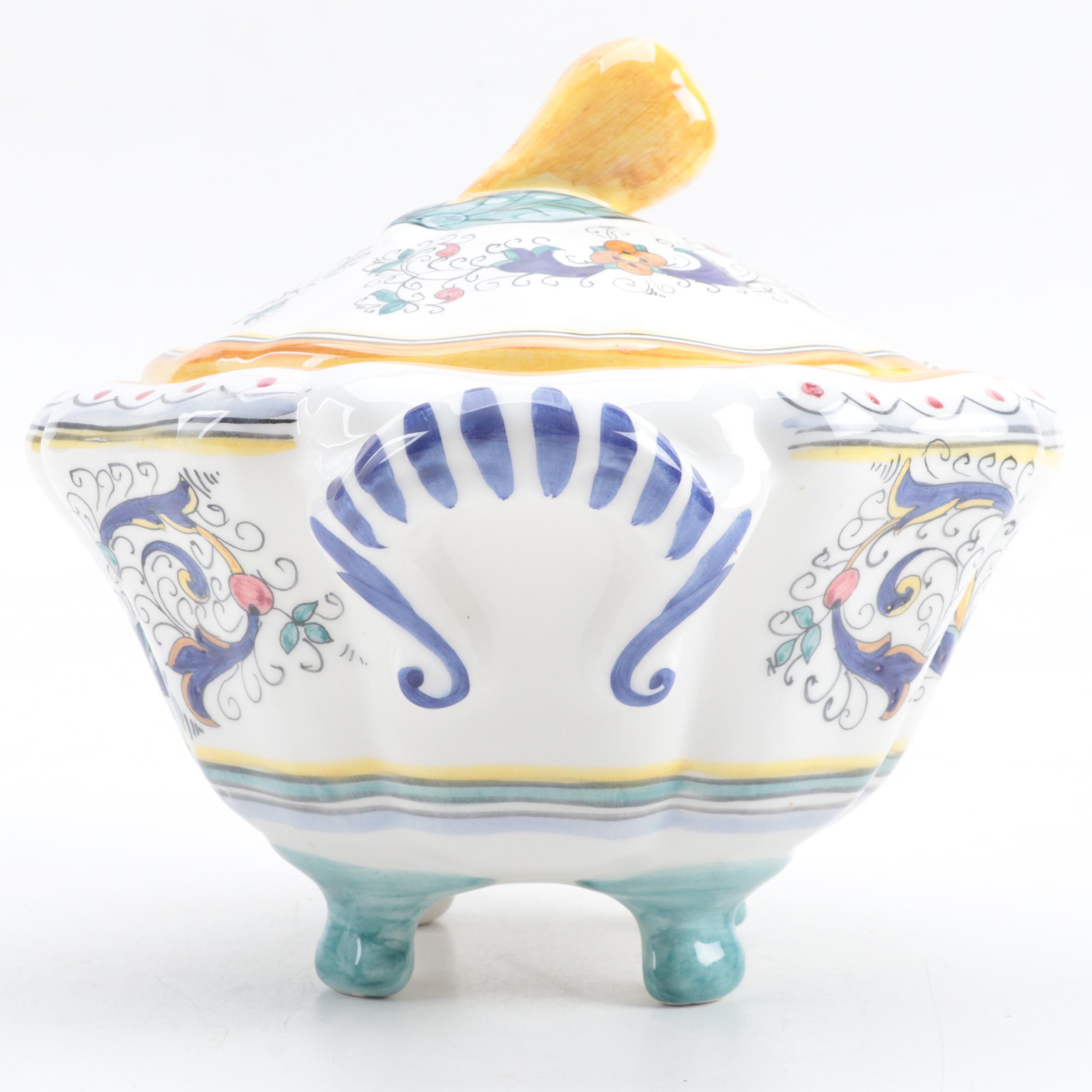 Il Bargello Italain Maiolica Hand-Painted Tureen