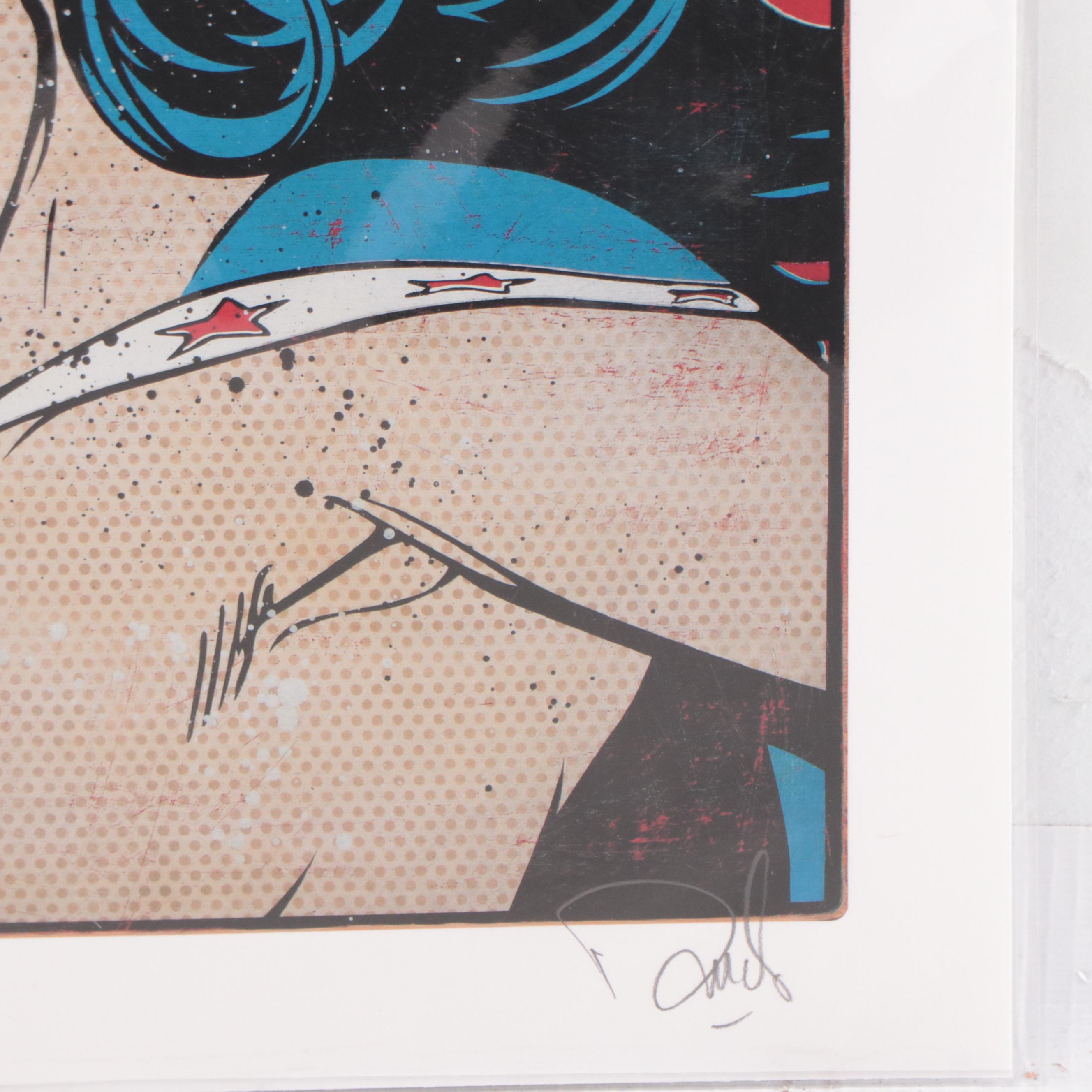 Denial Pop Art Giclée "Burn Your Wonder Bra!," 21st Century