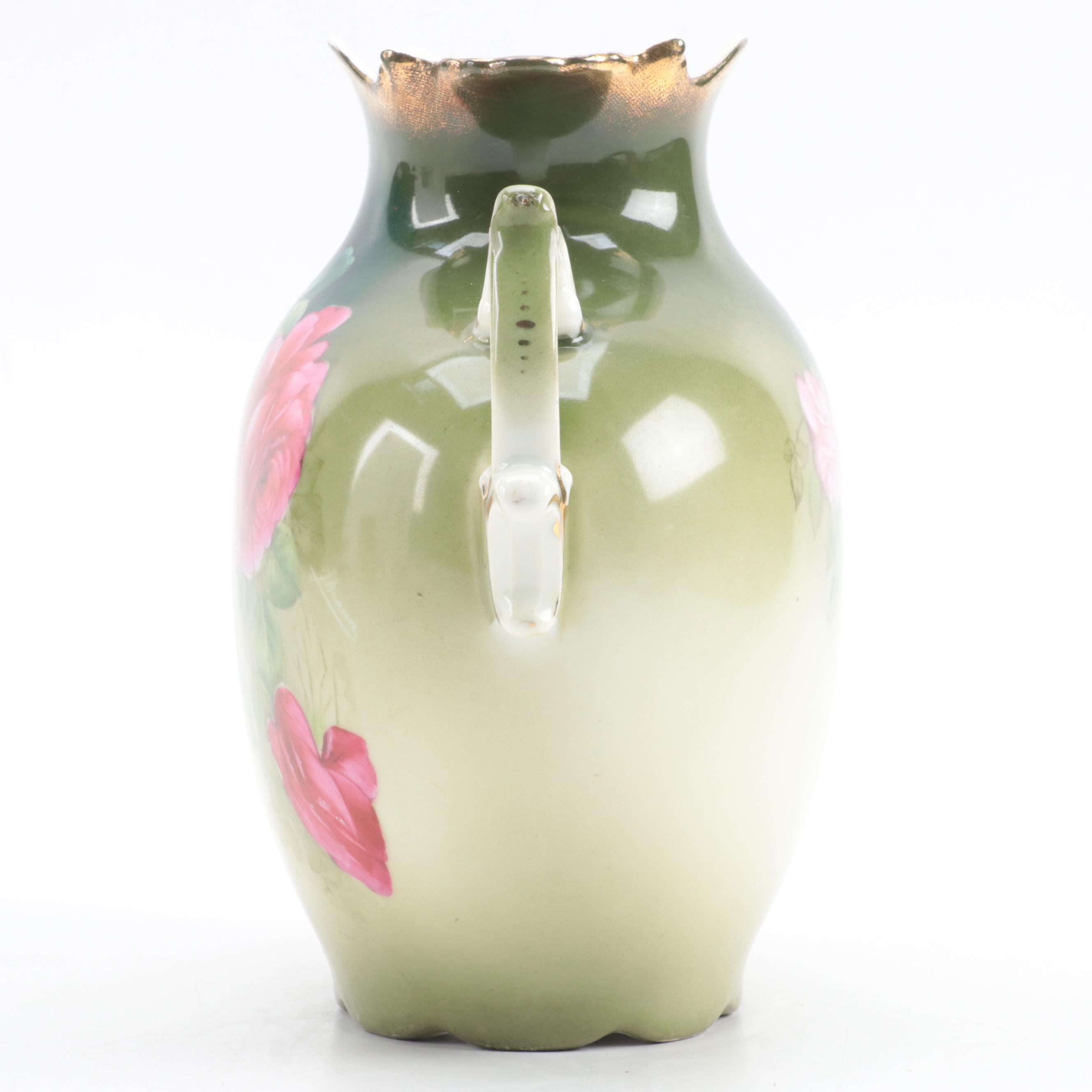 Tirschenreuth German Porcelain Pillow Vase, Early 20th Century