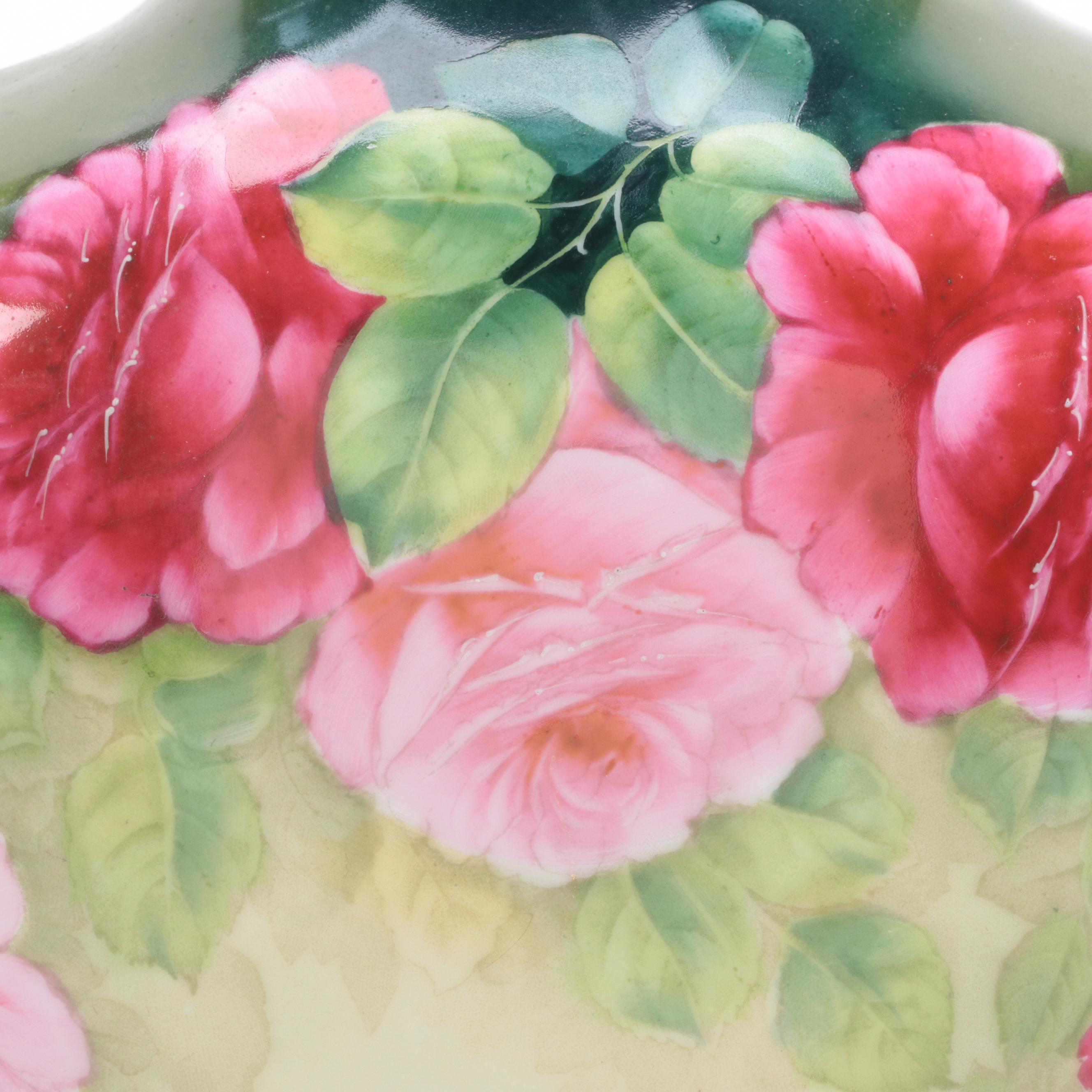 Tirschenreuth German Porcelain Pillow Vase, Early 20th Century