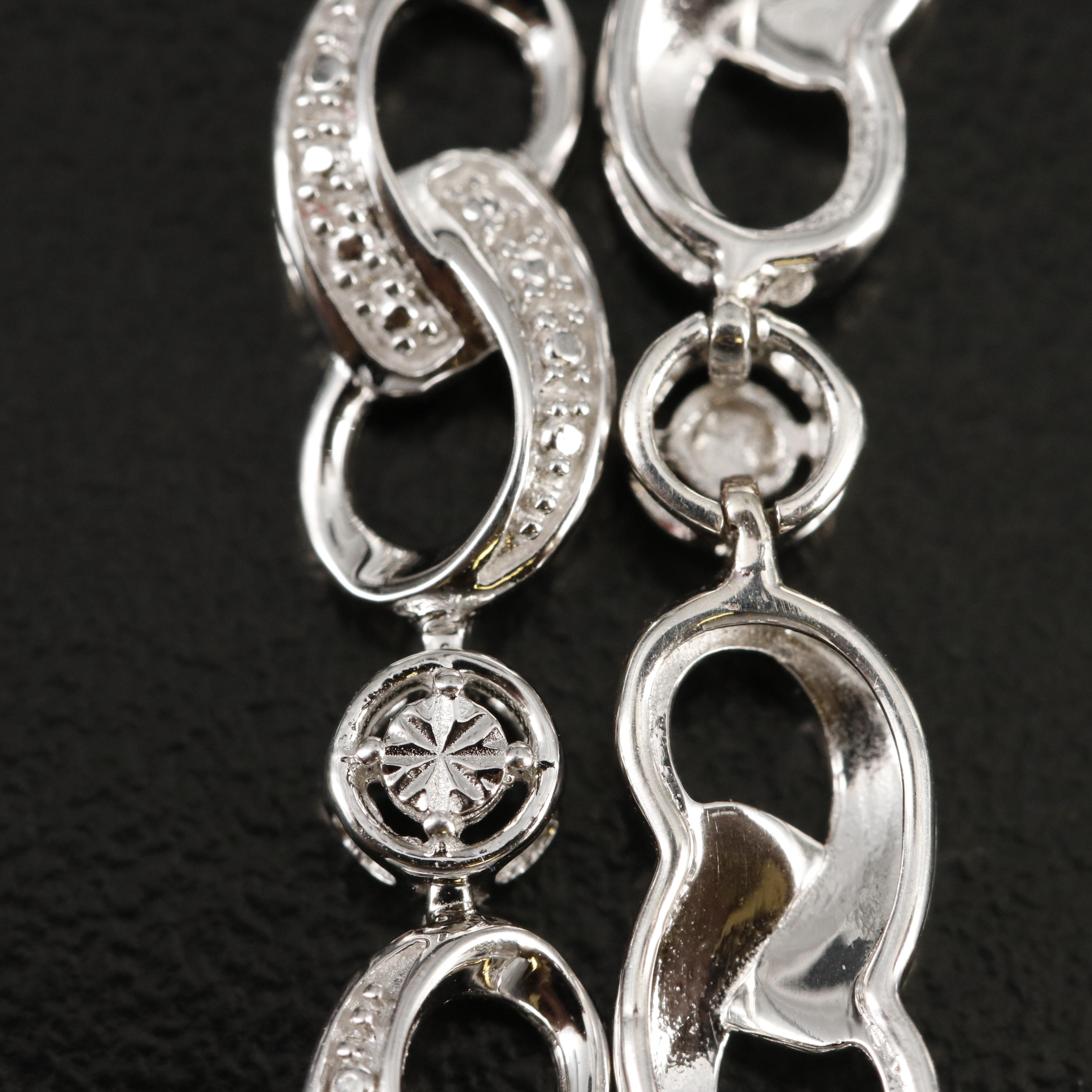 Sterling Diamond Infinity Bracelet