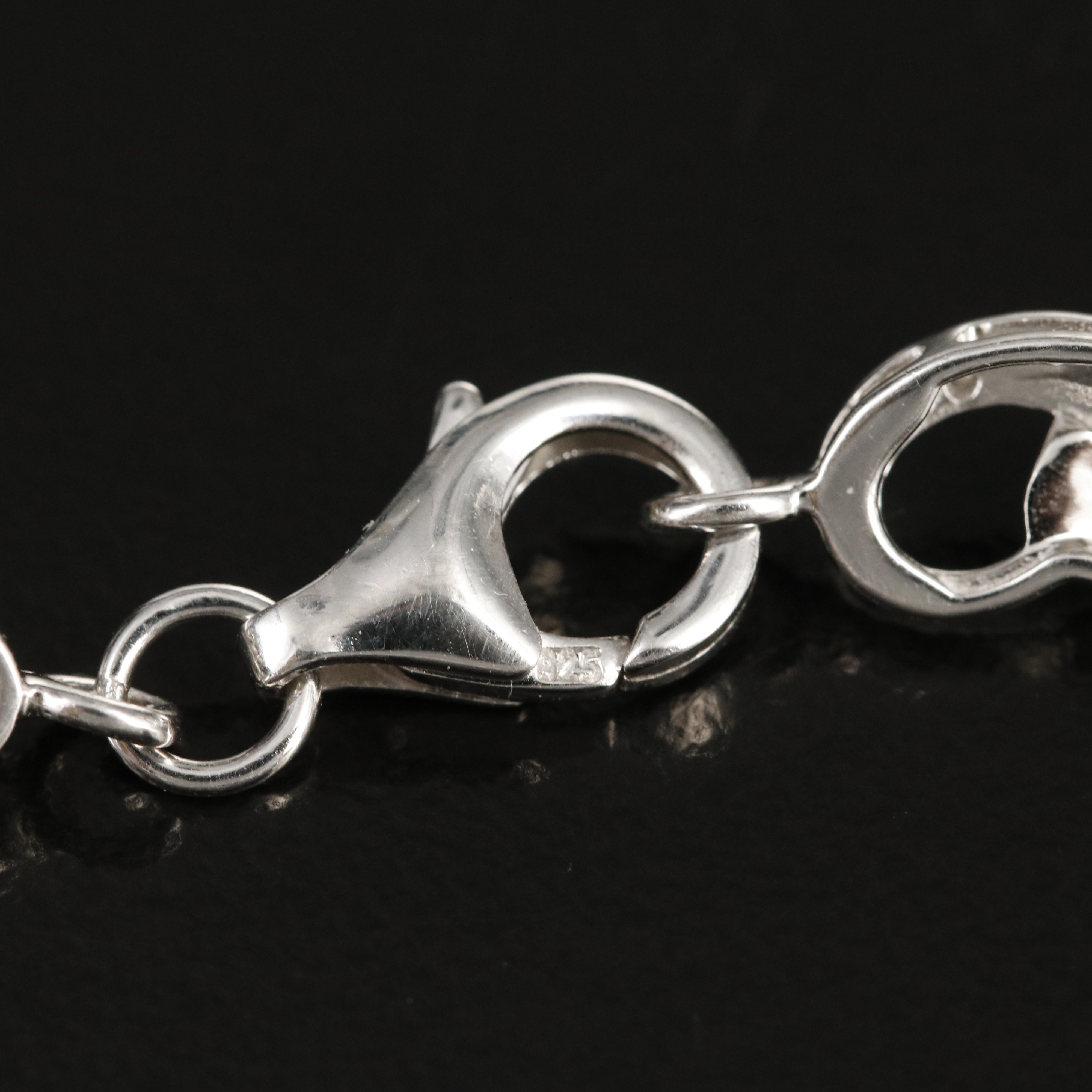 Sterling Diamond Infinity Bracelet